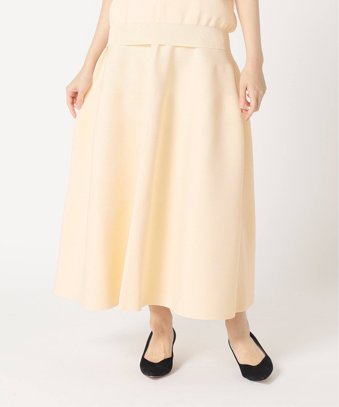 Room no.8 BLACK/ルームエイトブラック】PLATING TIERED Skirt（ロング 