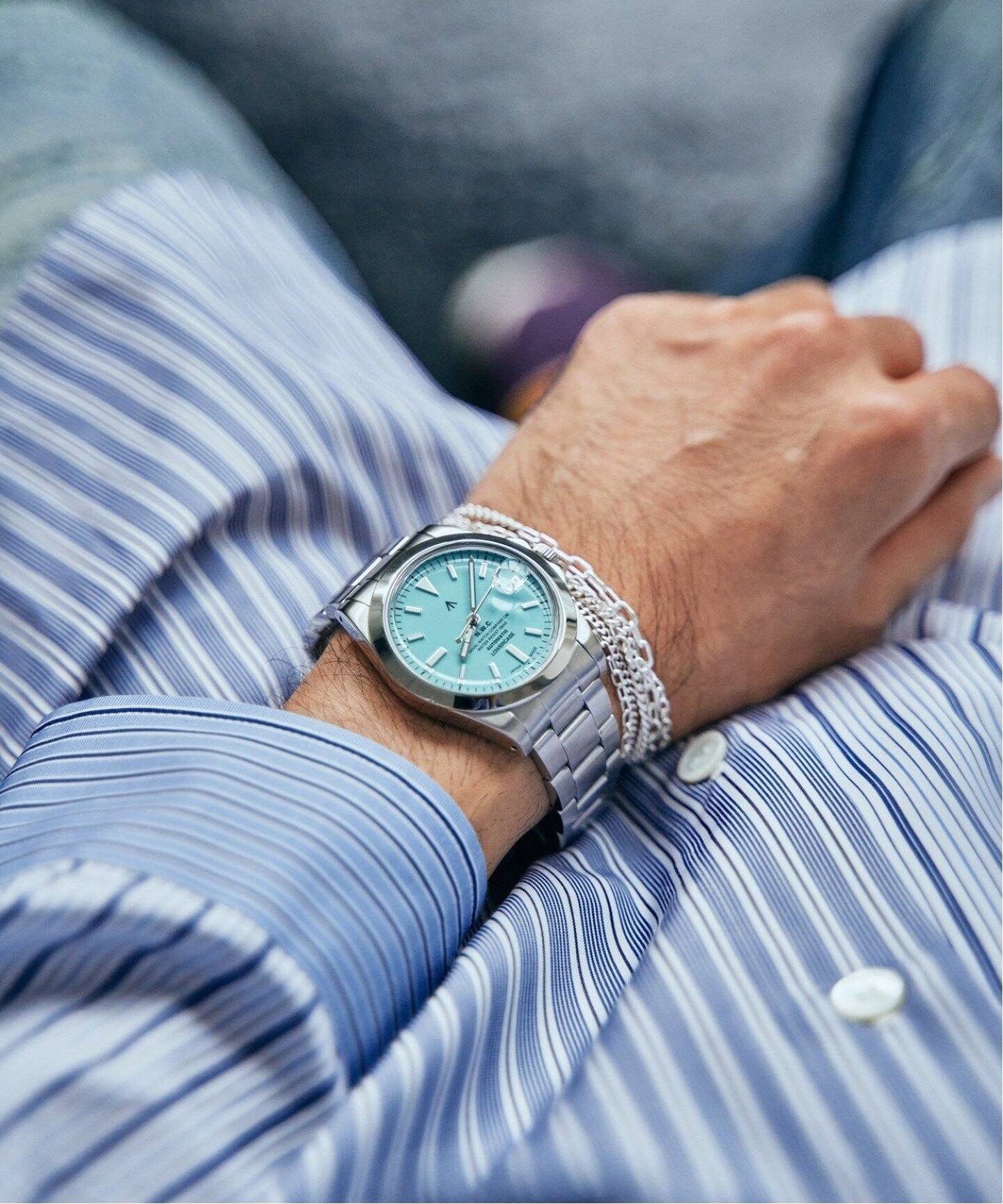 NAVAL WATCH Produced by LOWERCASE for EDIFICE】ターコイズ ウォッチ  