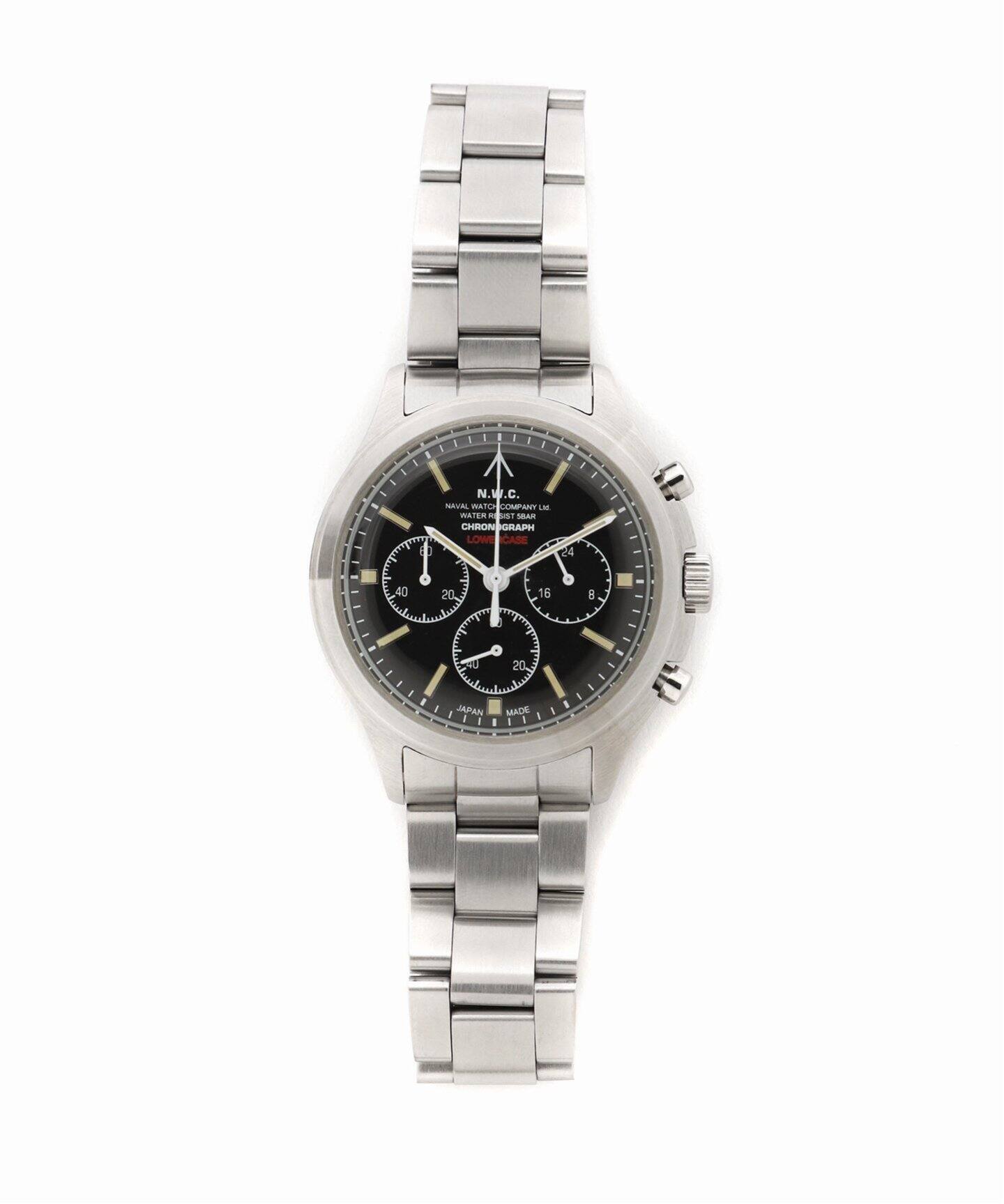 NAVAL WATCH Produced by LOWERCASE】別注 クロノグラフ メタルバンド  