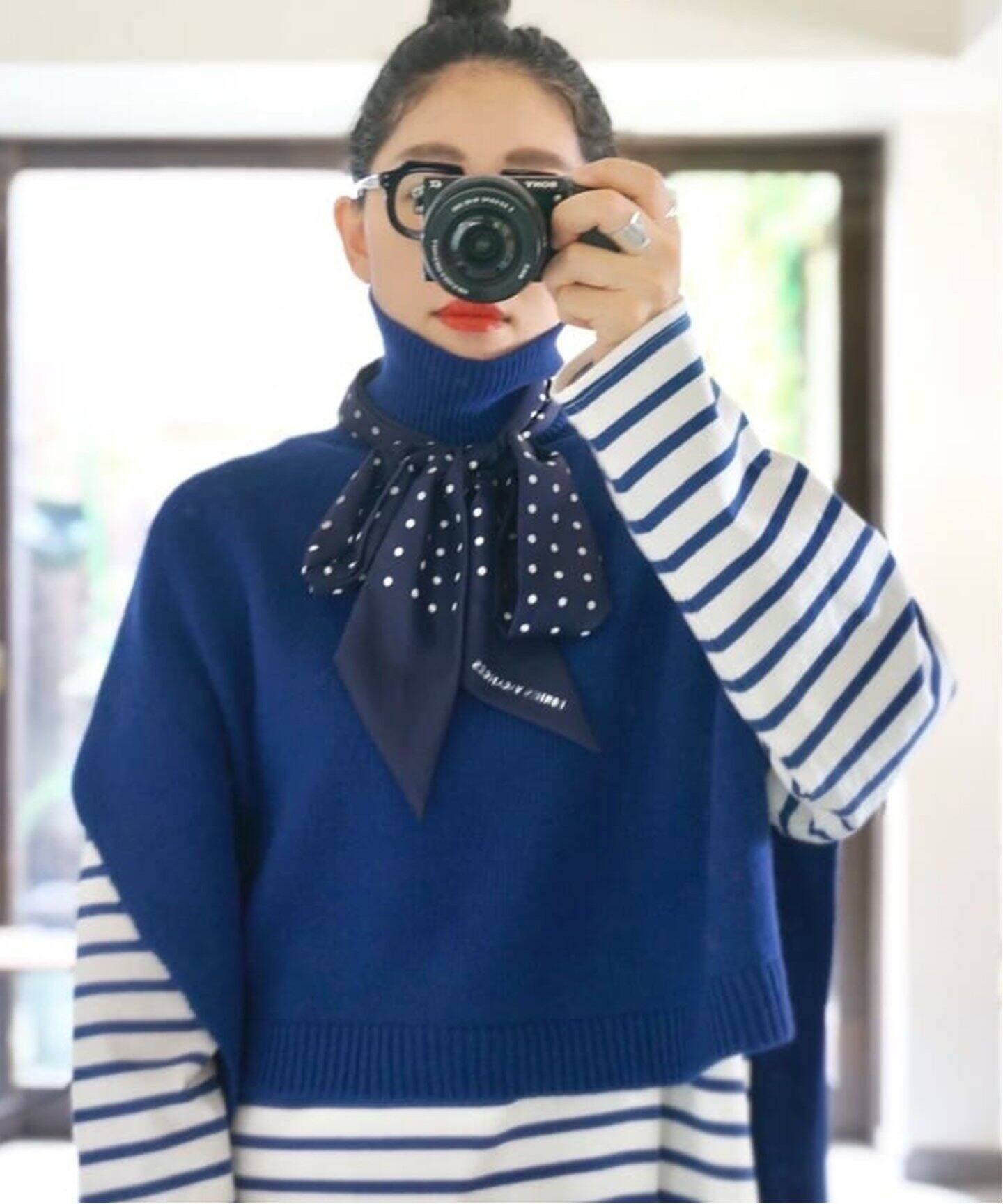 新品☆オーラリー フューチャー コラボスカーフ マフラー マルチカラー  