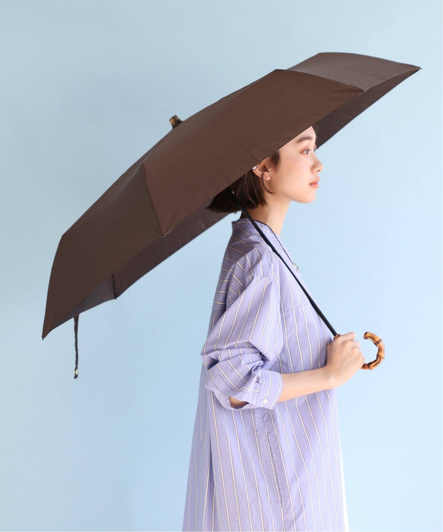 traditional weatherwear 鈍い 同柄のコート&折り畳み傘