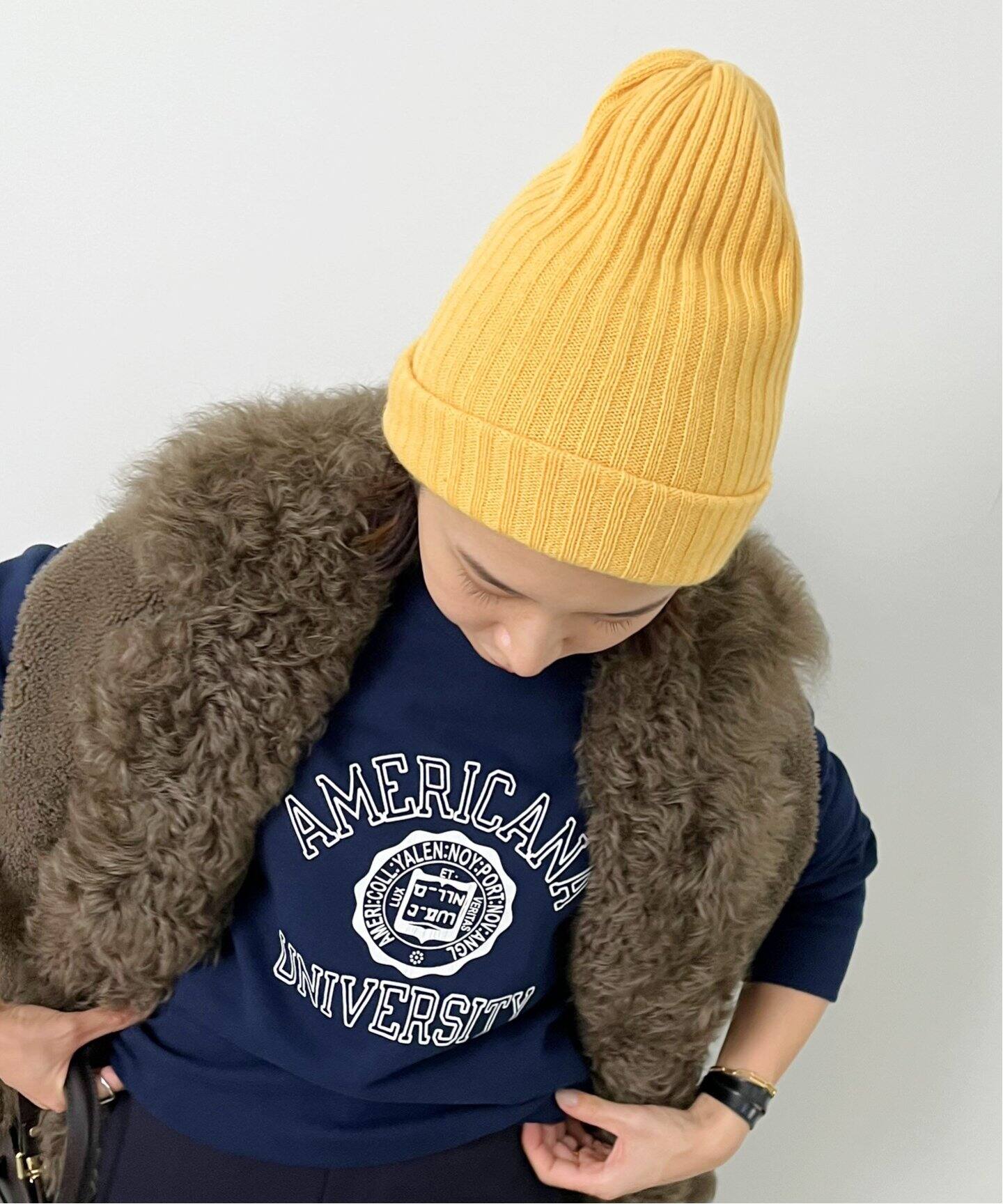 Cashmere knit Cap（ニットキャップ・ビーニー）｜L