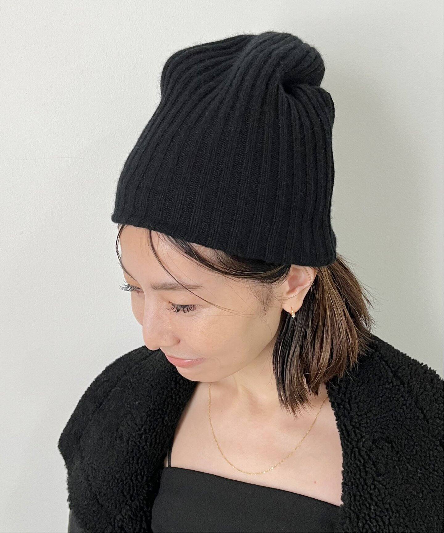 Cashmere knit Cap（ニットキャップ・ビーニー）｜L