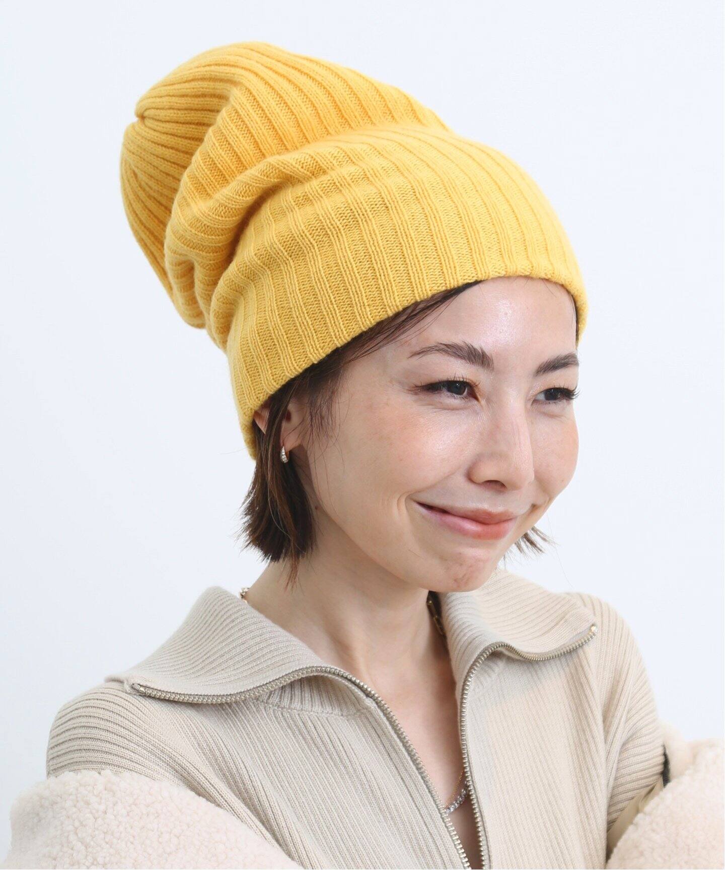Cashmere knit Cap（ニットキャップ・ビーニー）｜L