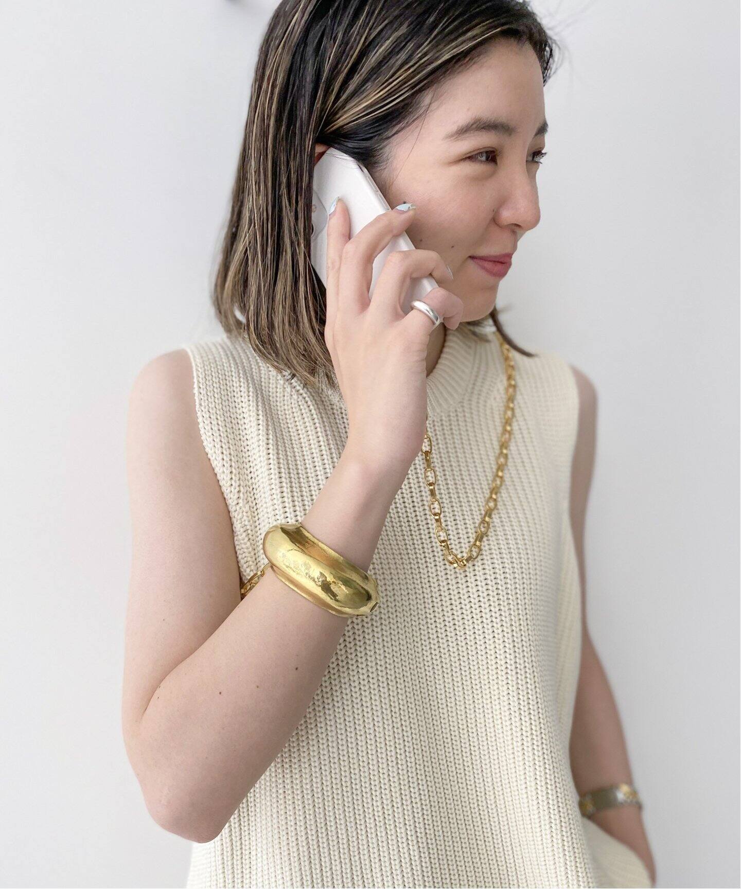 Phone Strap Gold Chain B（その他ファッション小物）｜L