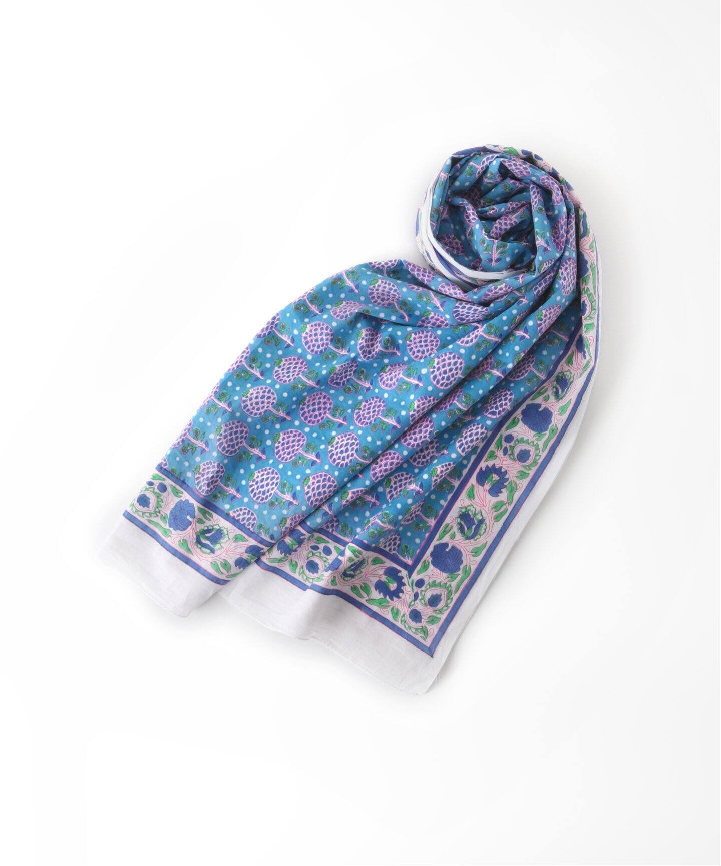 SZ Blockprints/エスゼットブロックプリント】Sarong（マフラー）｜L 