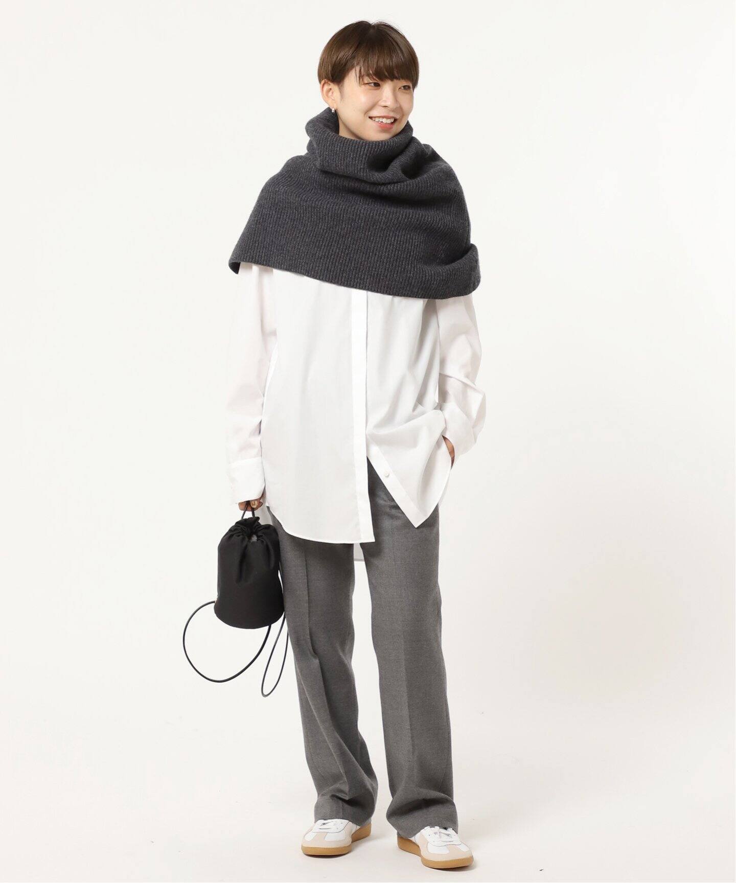 リブニットケープ（マフラー）｜AP STUDIO（エーピーストゥディオ）の  