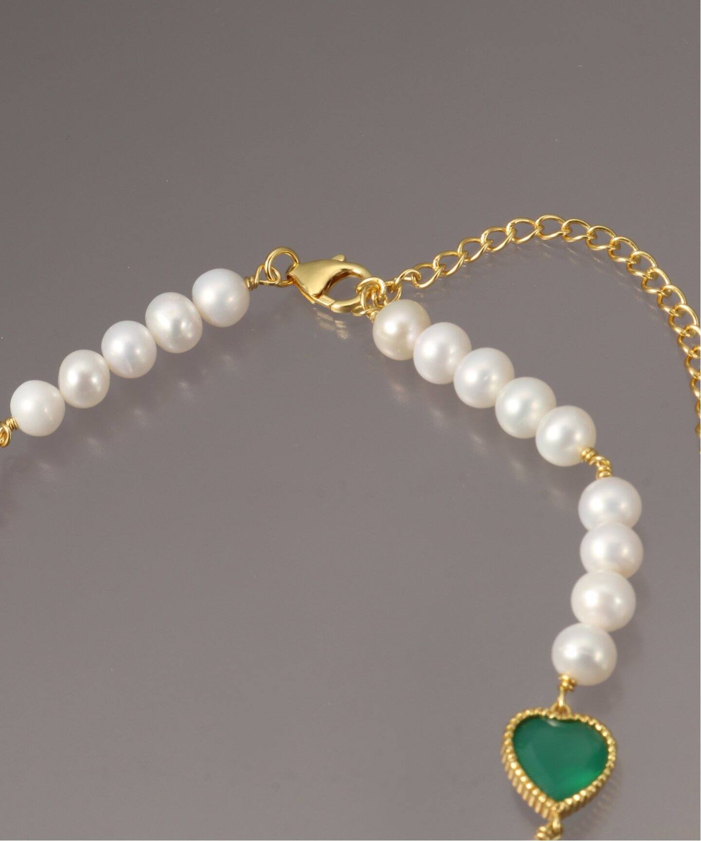 VEERT GREEN ONYX FRESHWATER PEARL NECKLA（ネックレス）｜BOICE FROM 