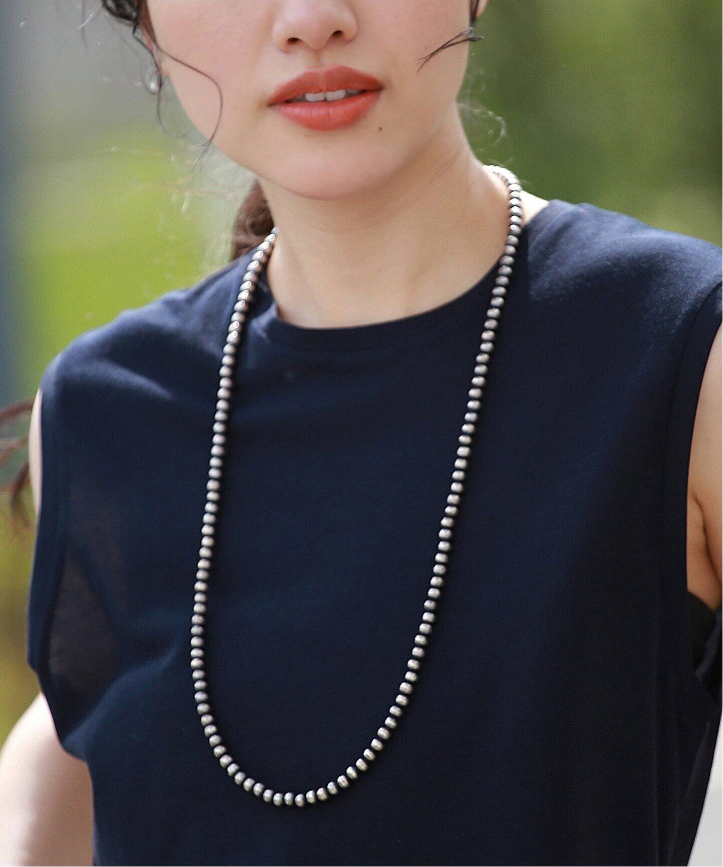 ERICKA NICOLAS BEGAY】6mm ボールチェーンネックレス80（ネックレス  