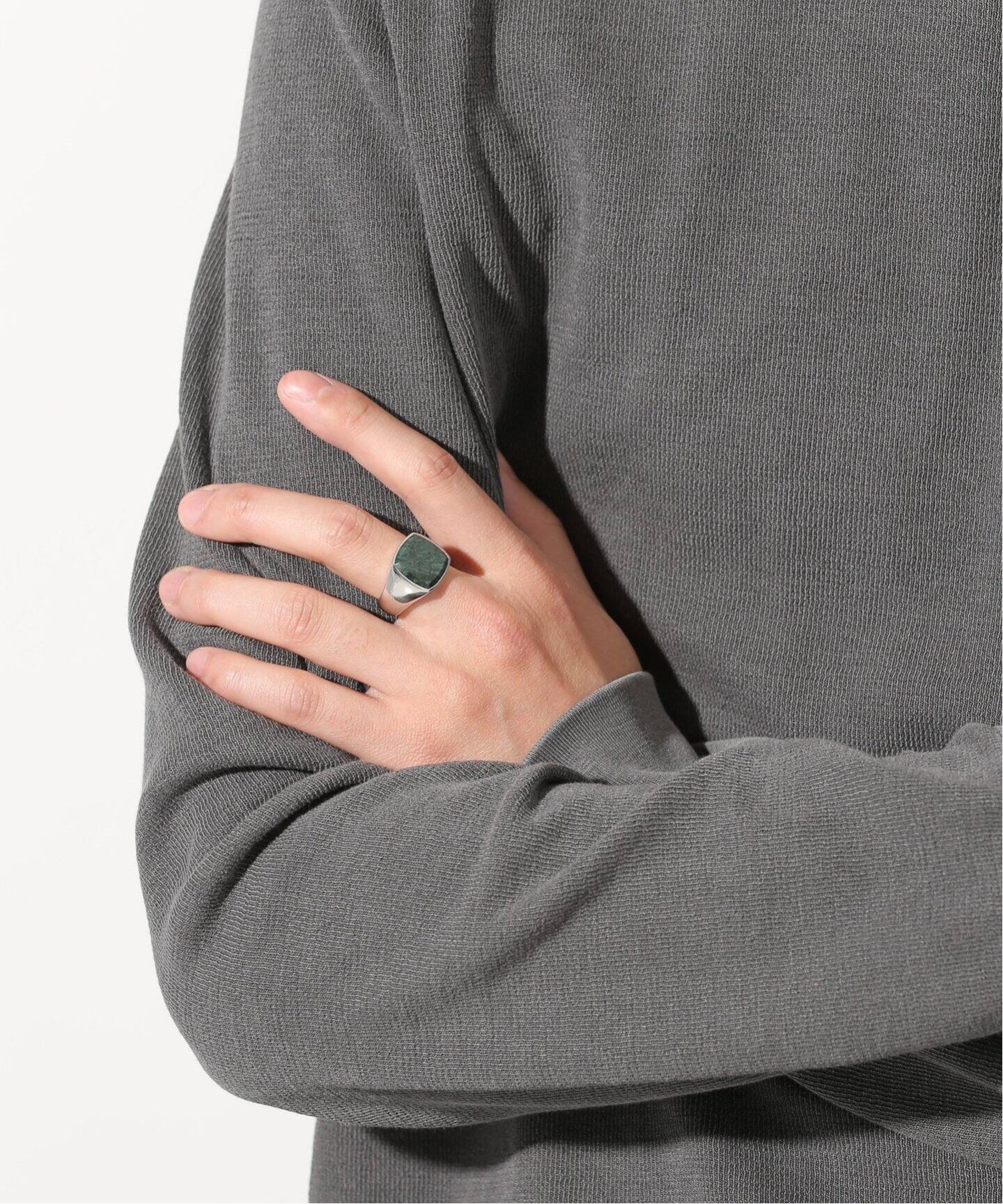 TOM WOOD / トムウッド】CUSHION GREEN MARBLE M（リング）｜PULP 