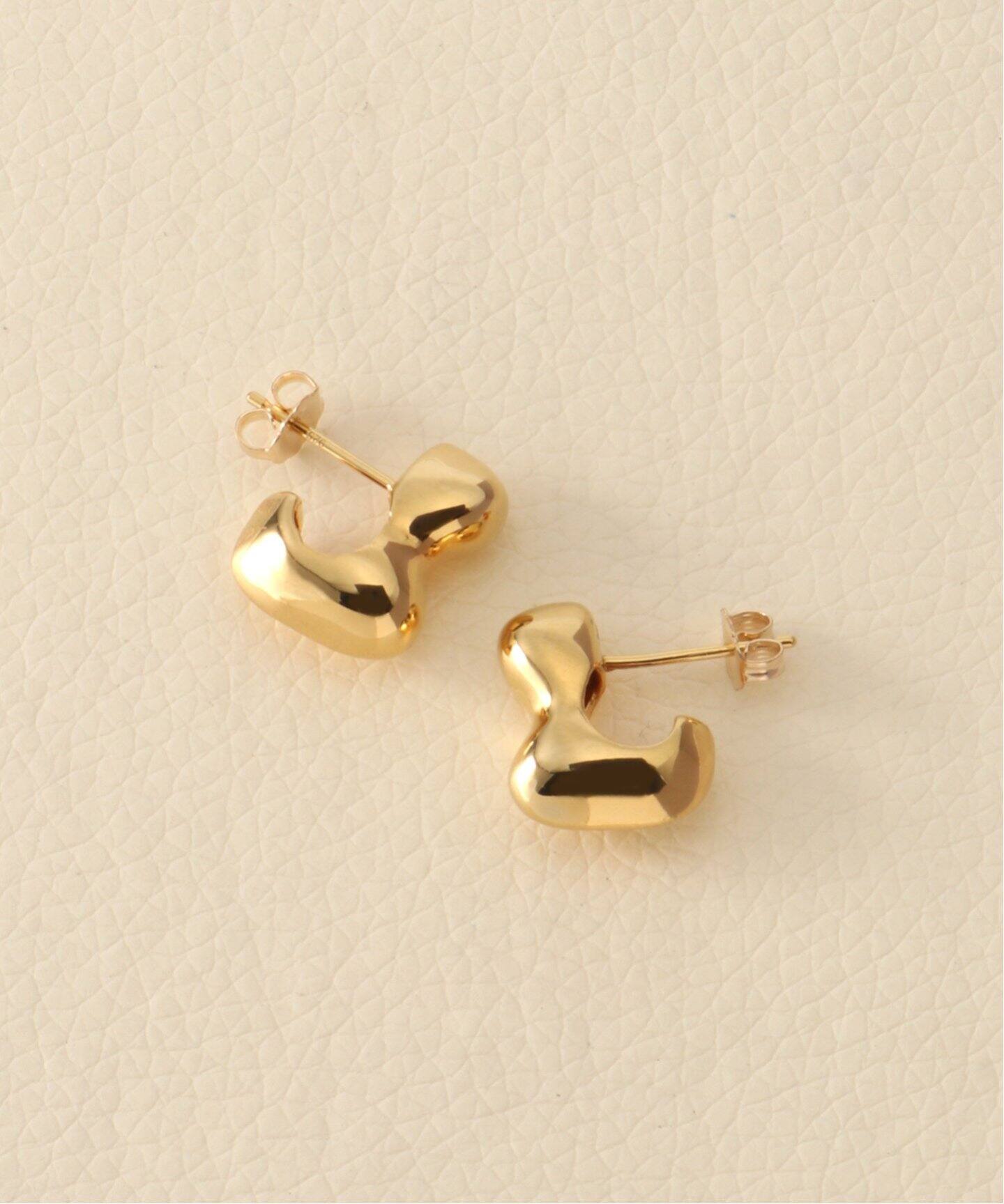 AGMES/アグメス】SMALL BUBBLE HOOPS GOLD VERMEIL：ピアス（ピアス 