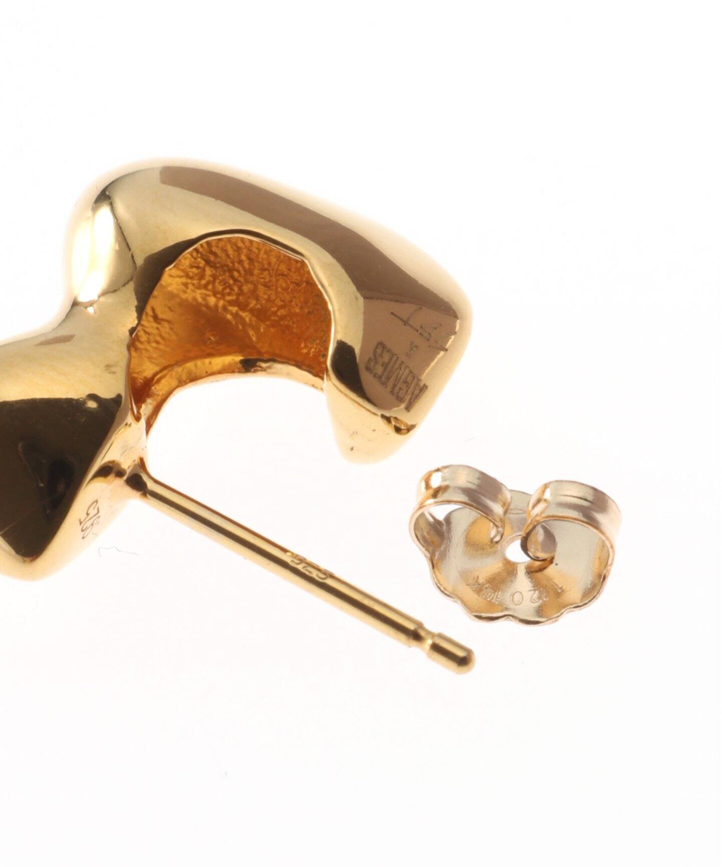 AGMES/アグメス】SMALL BUBBLE HOOPS GOLD VERMEIL：ピアス（ピアス 