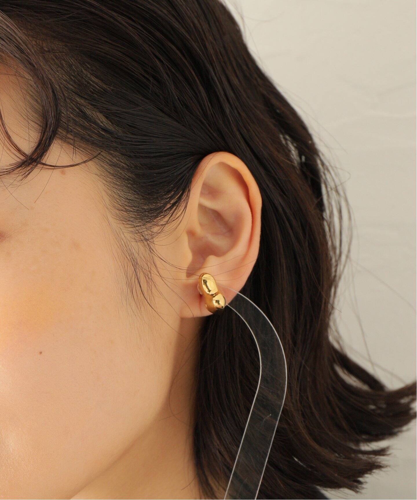 AGMES/アグメス】SMALL BUBBLE HOOPS GOLD VERMEIL：ピアス（ピアス 