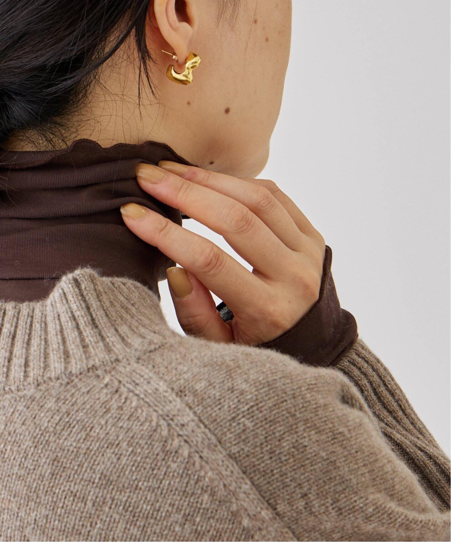 AGMES/アグメス】SMALL BUBBLE HOOPS GOLD VERMEIL：ピアス（ピアス 