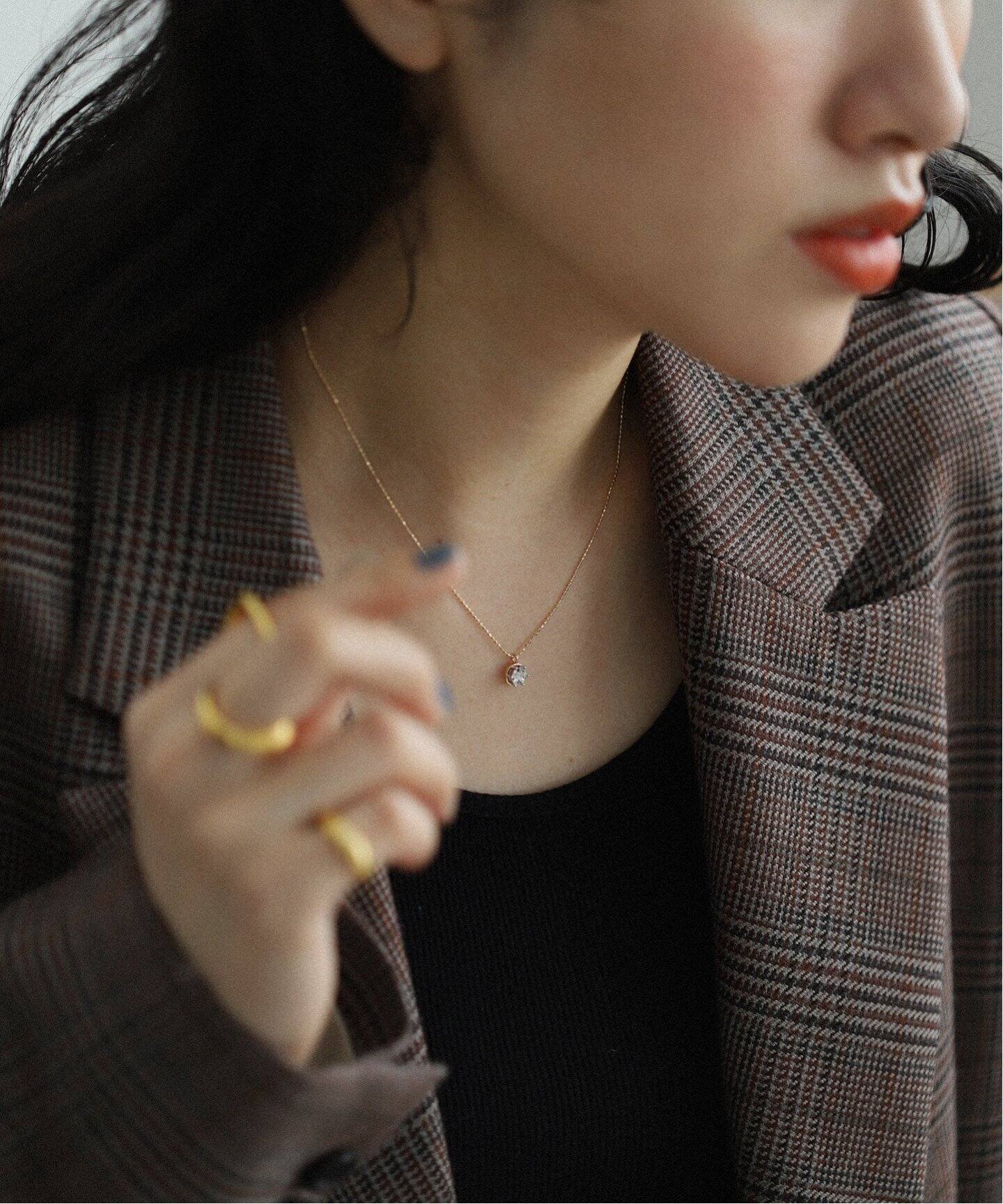 enasoluna/エナソルーナ】Solid diamond necklace：ネックレス  