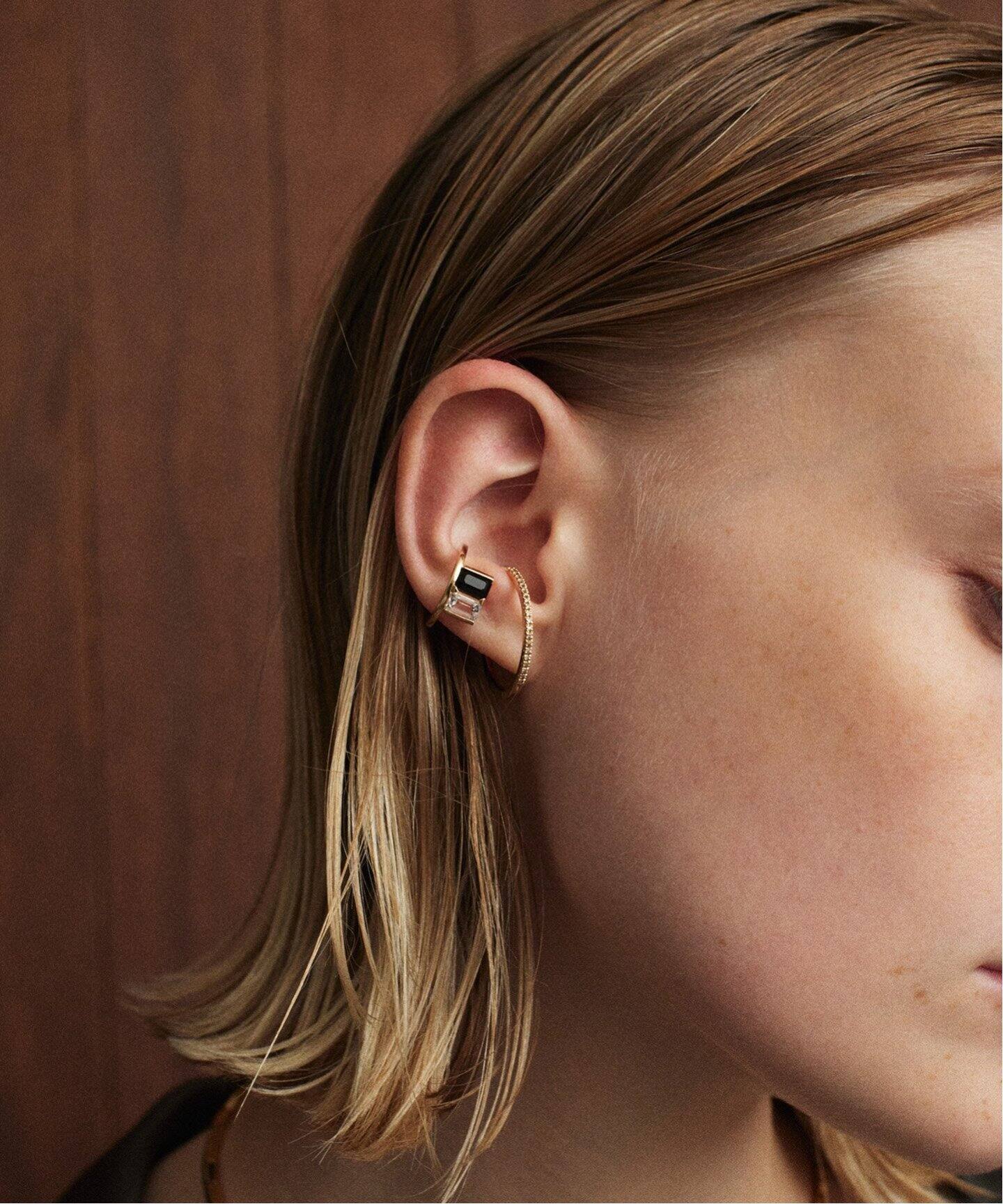 Hirotaka ヒロタカ Bow ダイヤモンド 虐げ イヤーカフ 