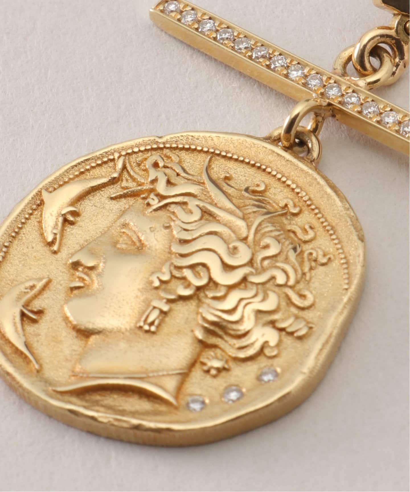 ⭐️しのたん⭐️新品&完売品ドゥーズィエムクラス ASHER LA 38 AZLEE/アズリー】18K DIAMONDS BAR GODDESS CHARM（チャーム
