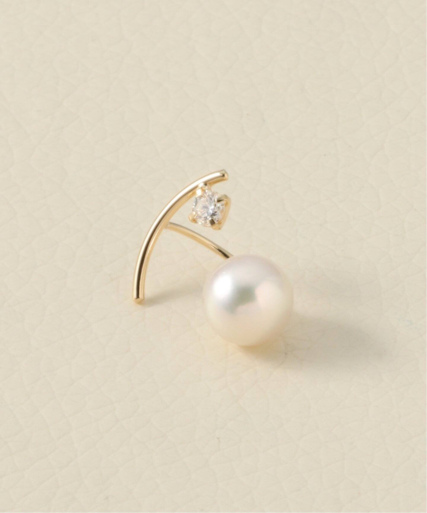 Laaina/ラアイナ】18K PEARL ピアス（片耳）（ピアス（片耳用  