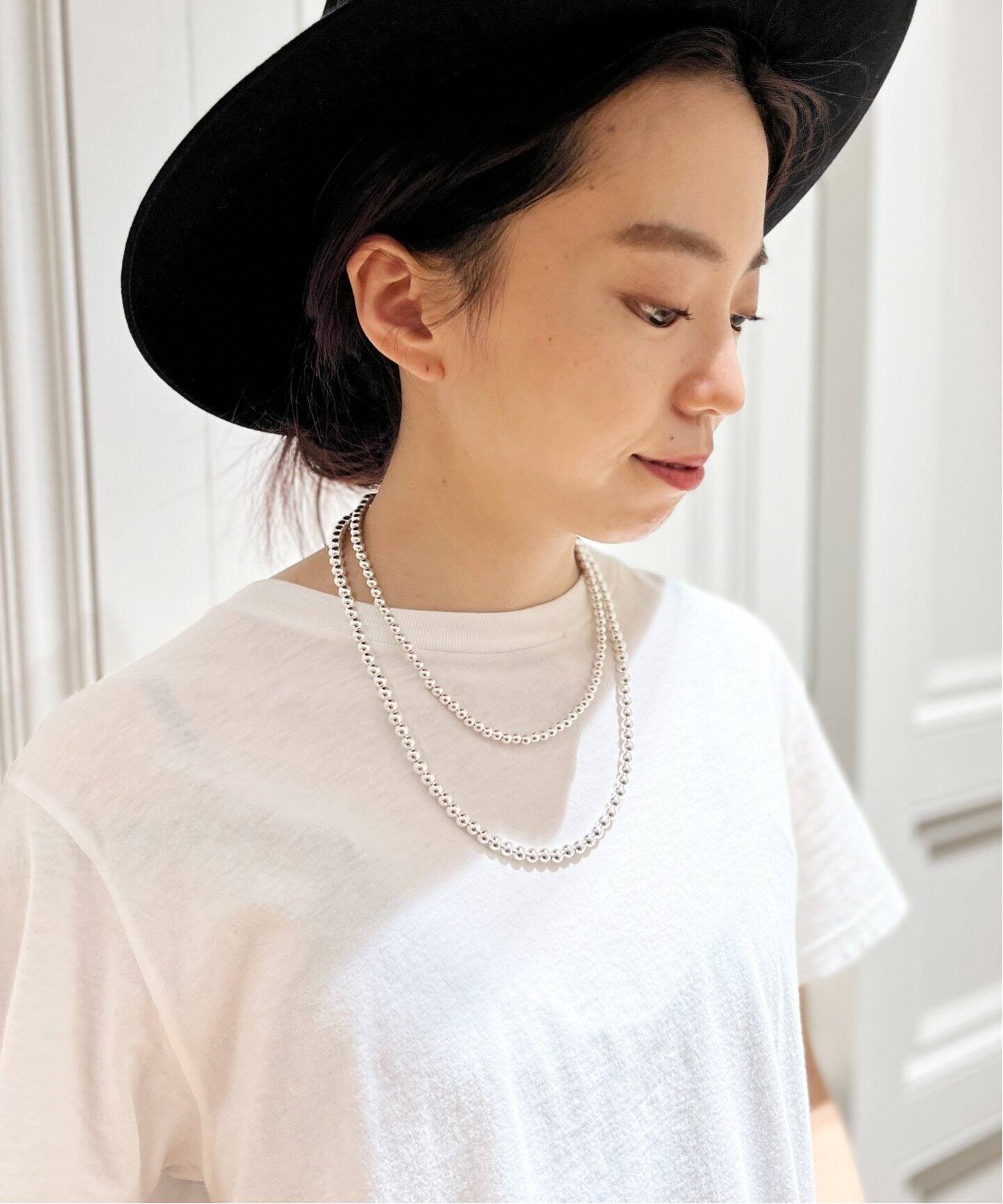 Harpo/アルポ】6mm NAVAJO PEARL ネックレス(50cm)（ネックレス 