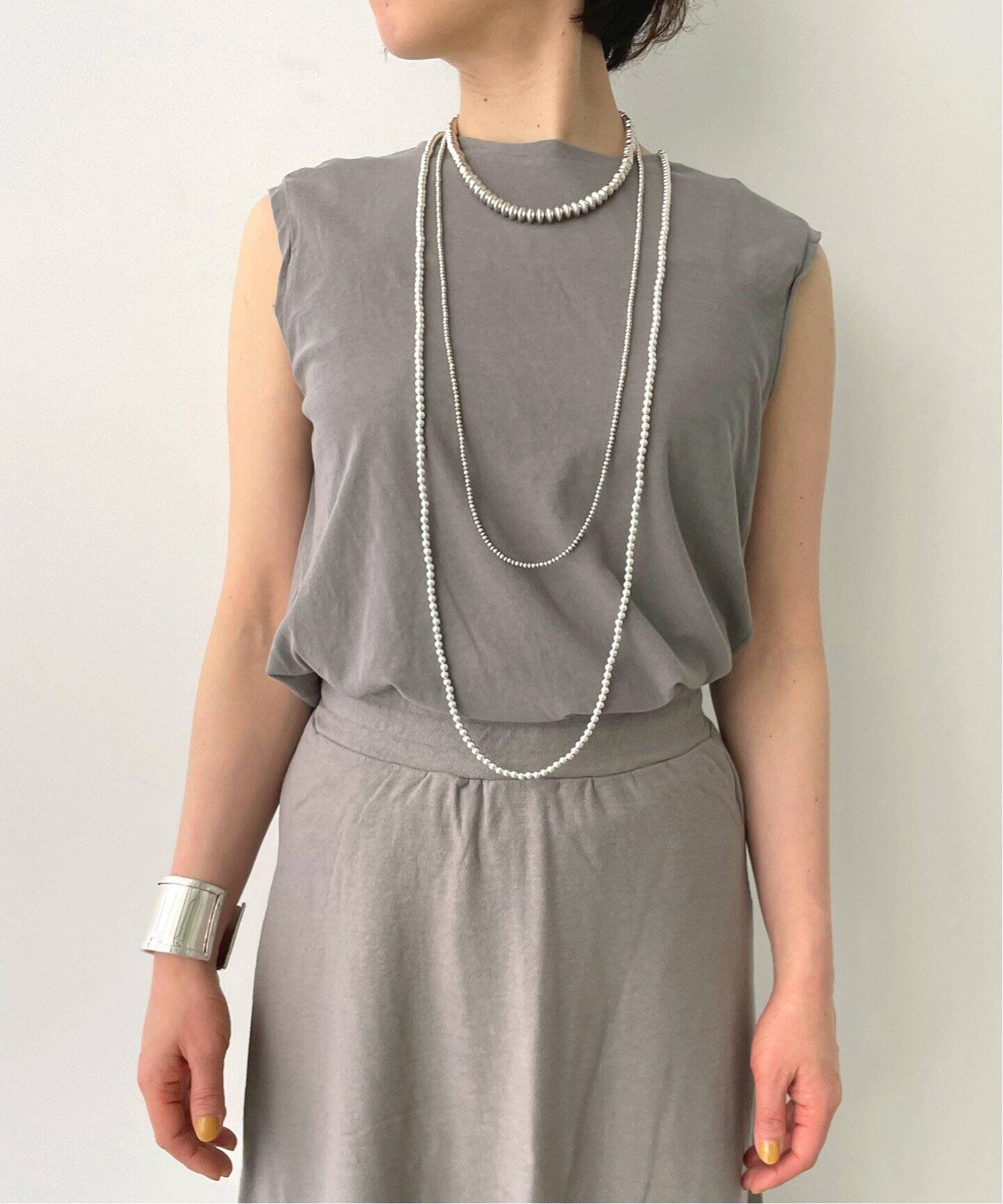 HARPO/ハルポ】3mm Silver Pearl Necklace (90cm)（ネックレス）｜L 