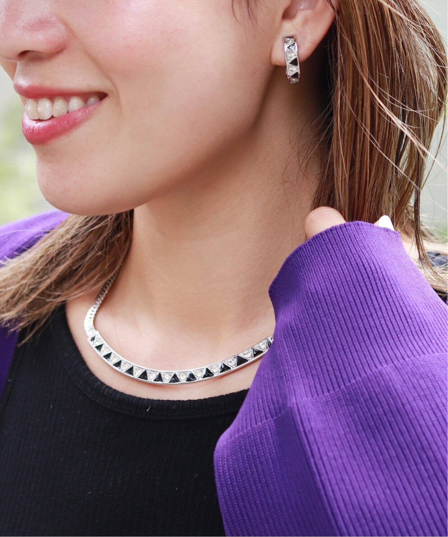 VINTAGE GIVENCHY イヤリング(両耳)&ネックレス セット（ネックレス  