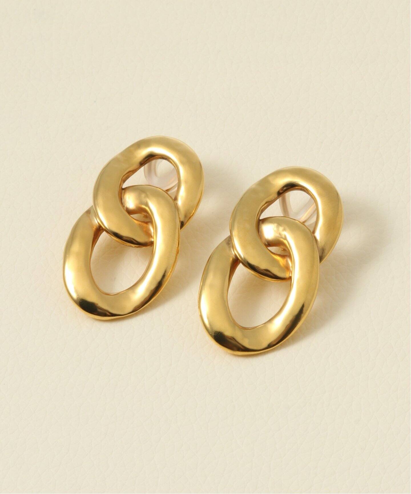 GOOSSENS PARIS/グーセンスパリ】ダブルサークルイヤリング  