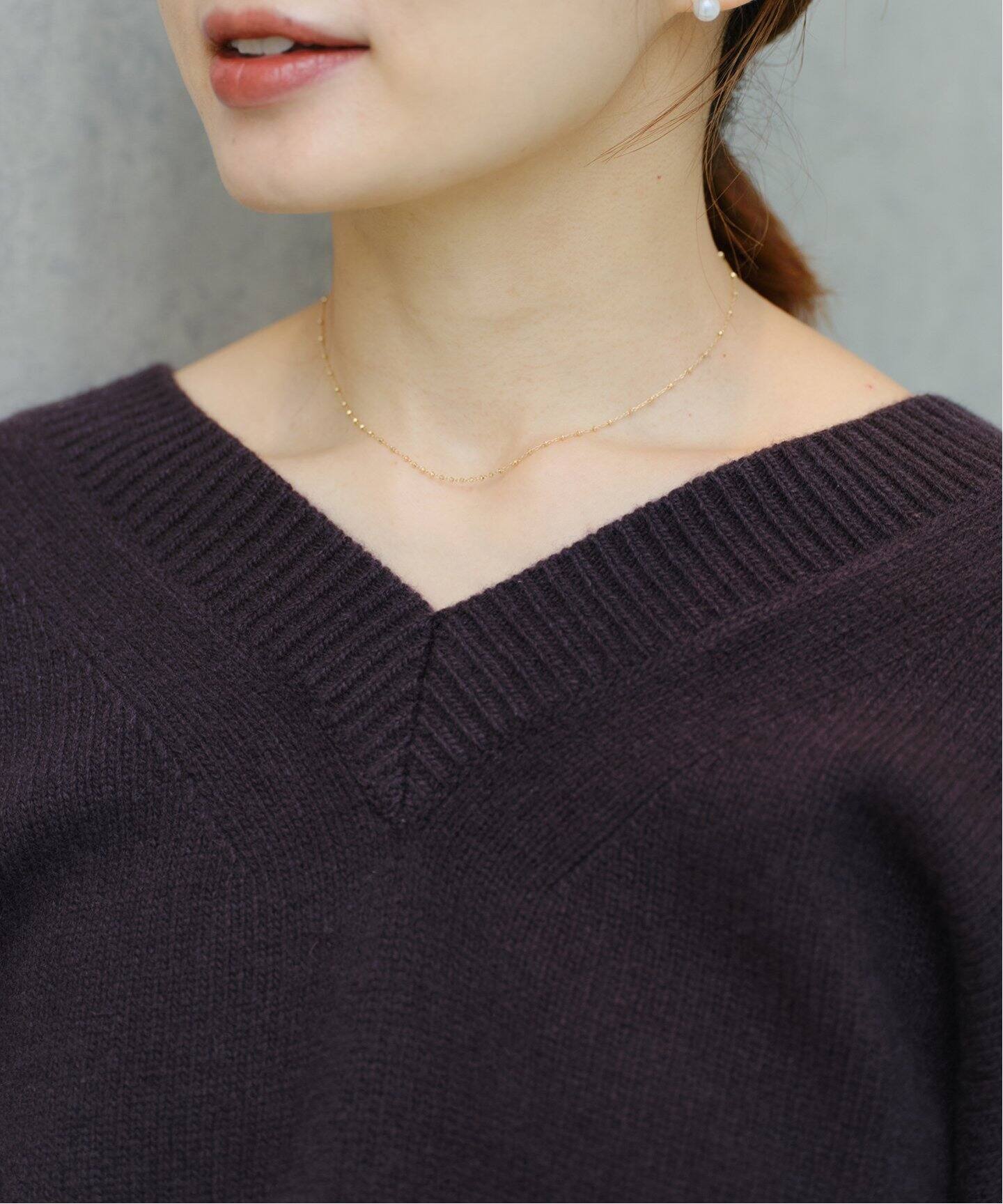 GIGI/ジジ】別注 ランダムスタッズ チェーンネックレス 36cm 