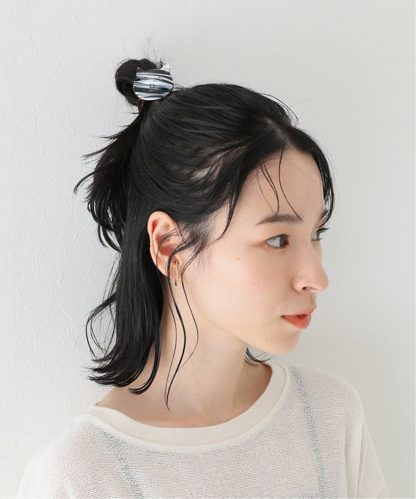 ひなた様レジンヘアゴム ぶち猫ちゃん ブルーベリーサマー