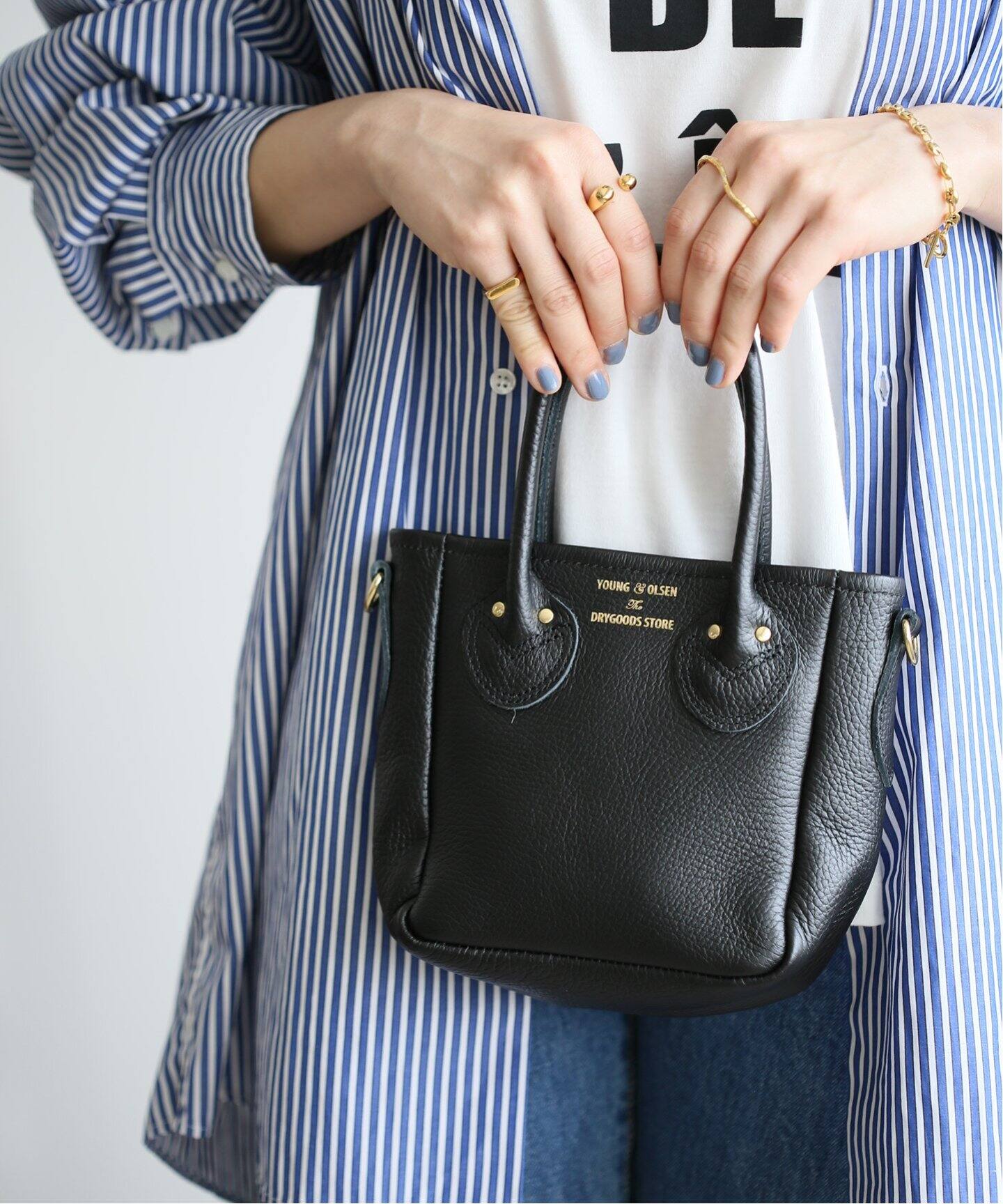 YOUNG＆OLSEN / ヤング アンド オルセン】ENBOSSEDLEATHER D TOTE 別注 