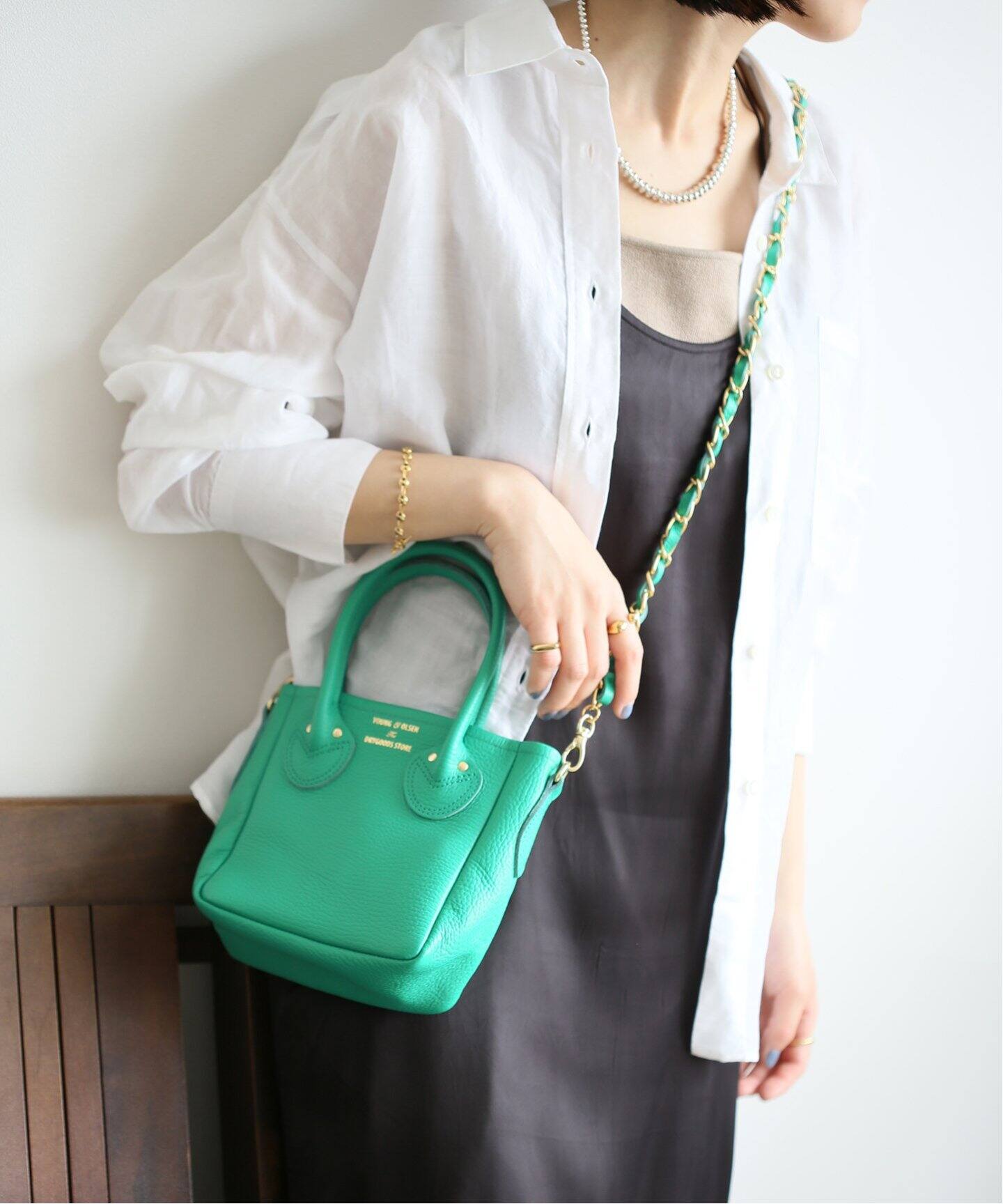 YOUNG＆OLSEN / ヤング アンド オルセン】ENBOSSEDLEATHER D TOTE 別注 