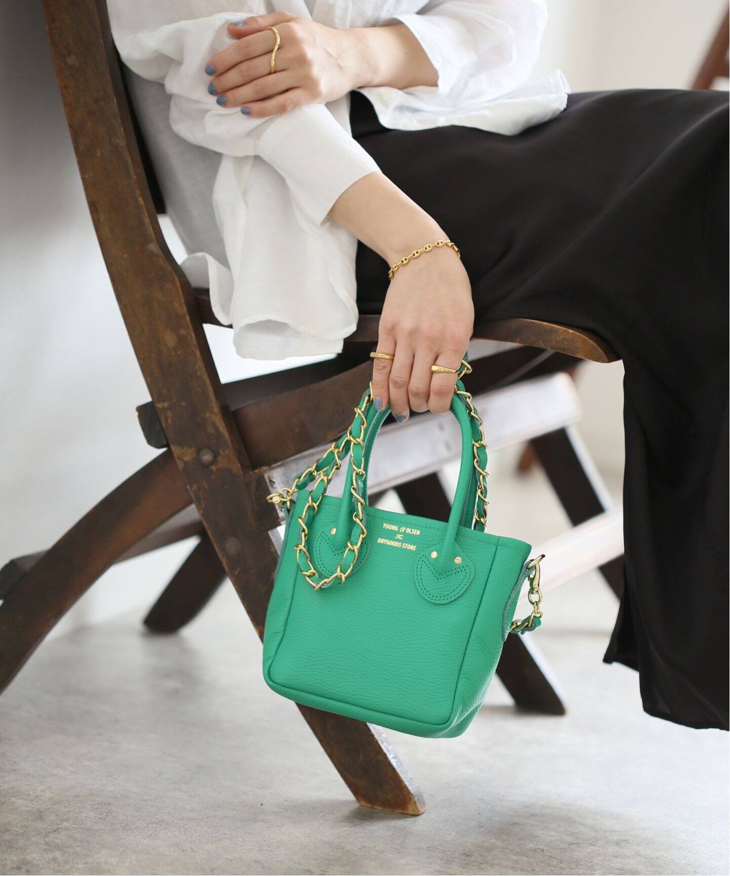 YOUNG＆OLSEN / ヤング アンド オルセン】ENBOSSEDLEATHER D TOTE 別注 