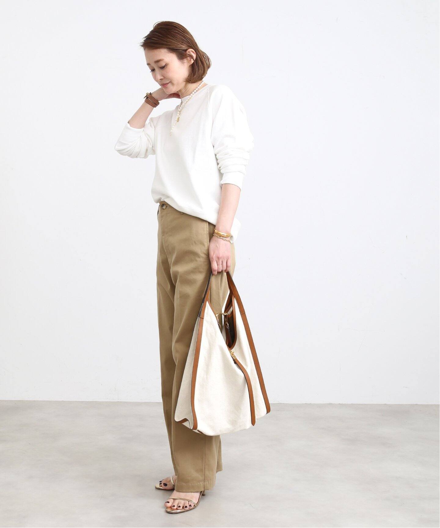 ORSETTO/オルセット】 CANVAS LEATHER バッグ（ショルダーバッグ 