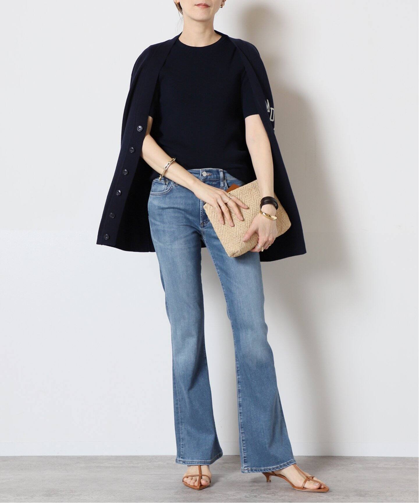 GIANNI CHIARINI/ジャン二 キアリー二】Straw fabric バッグ 