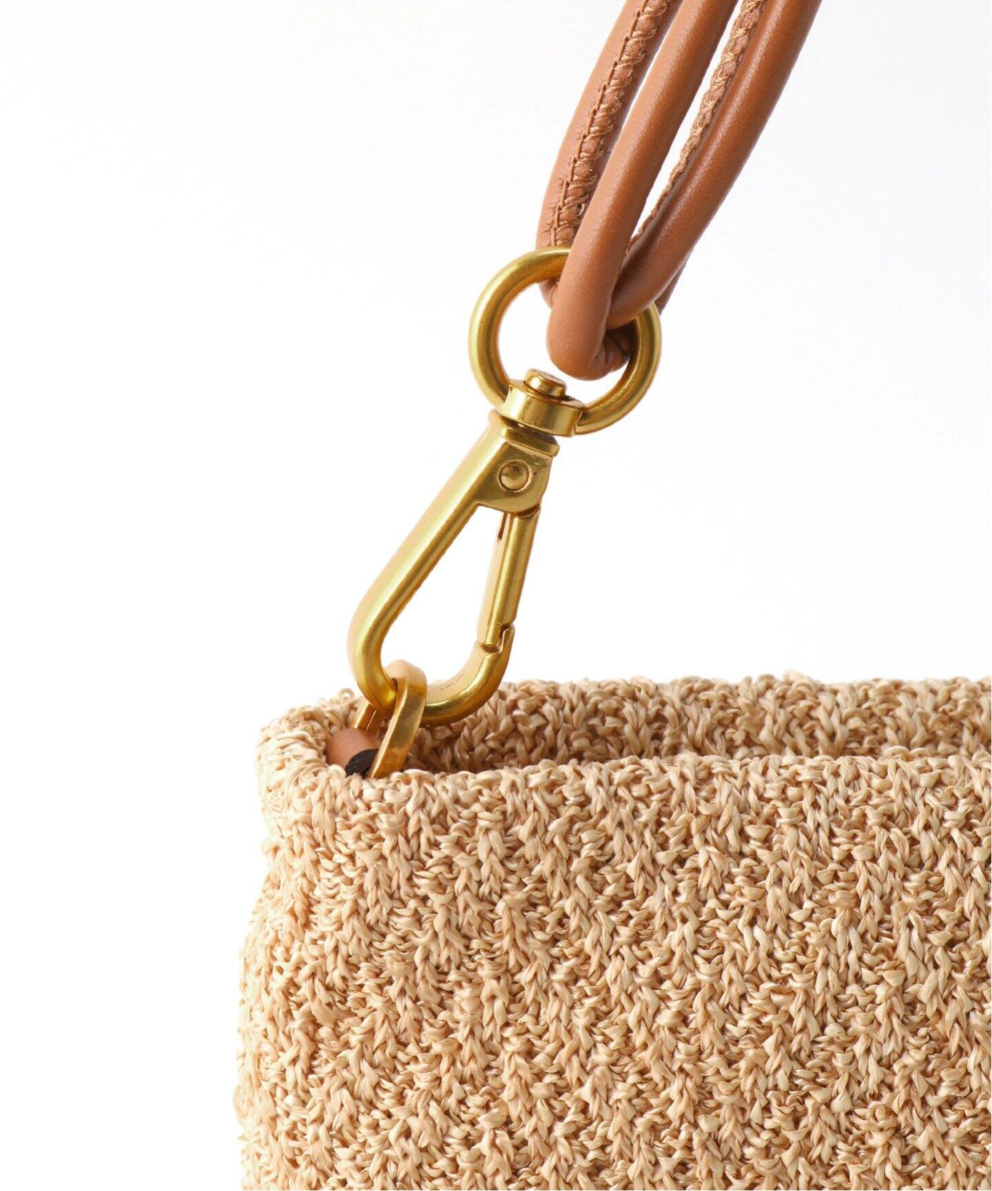 GIANNI CHIARINI/ジャン二 キアリー二】Straw fabric バッグ 