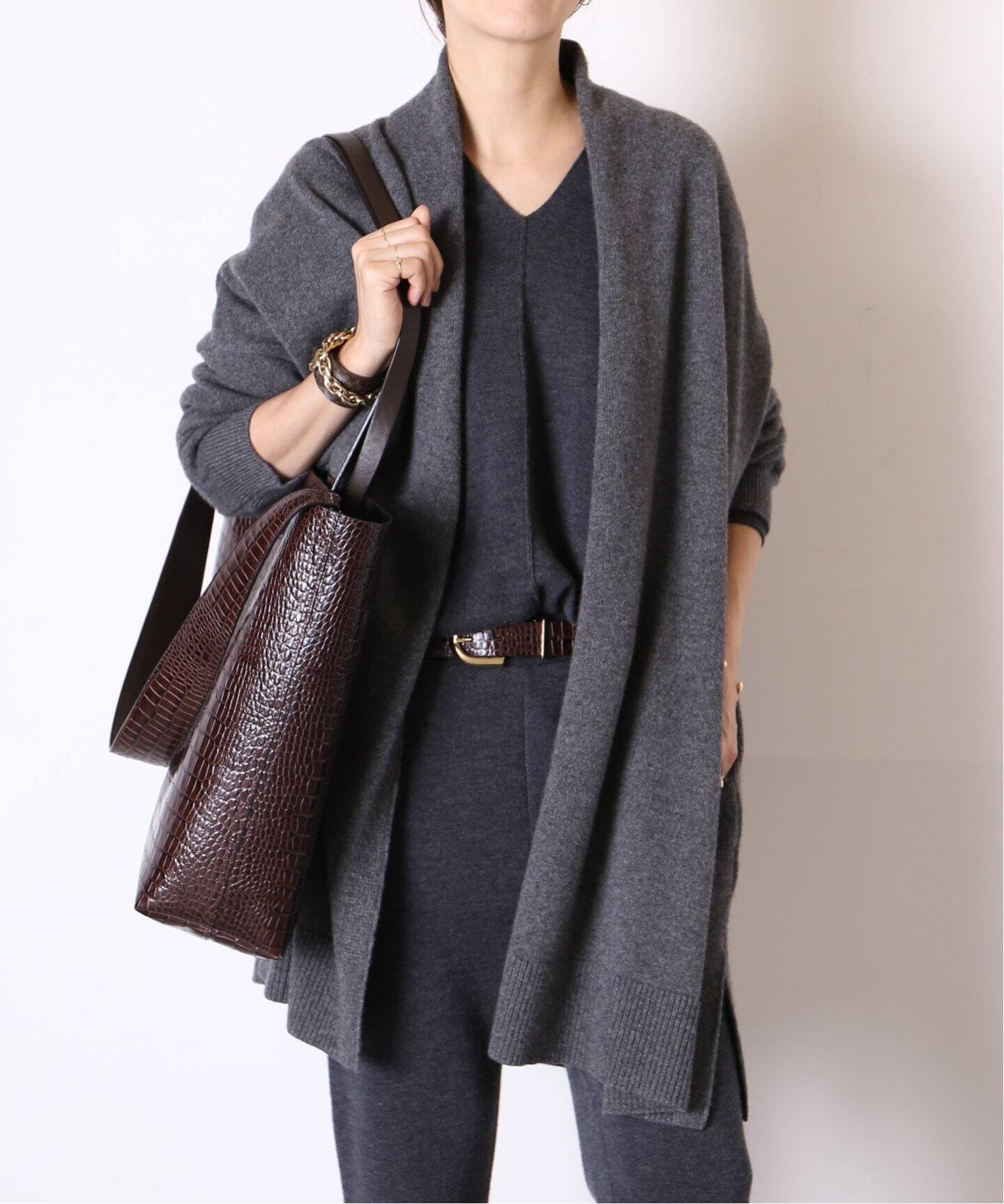 KALLMEYER/カルメイヤー】BROWN CROCODILE PRINT バッグ（その他バッグ 