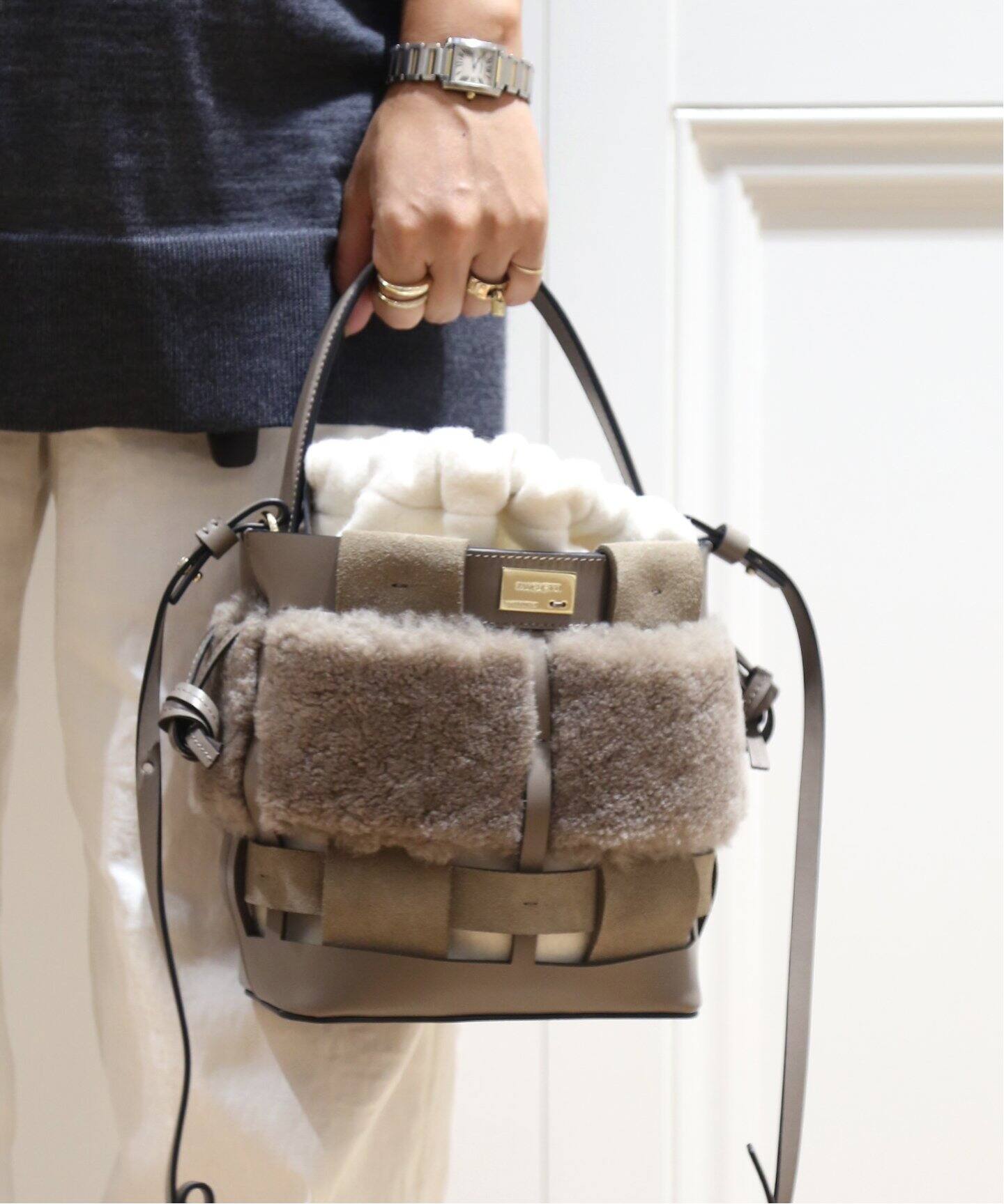 ZANCHETTI/ザンケッティ】SHEEPSKIN トートバッグ（トートバッグ  