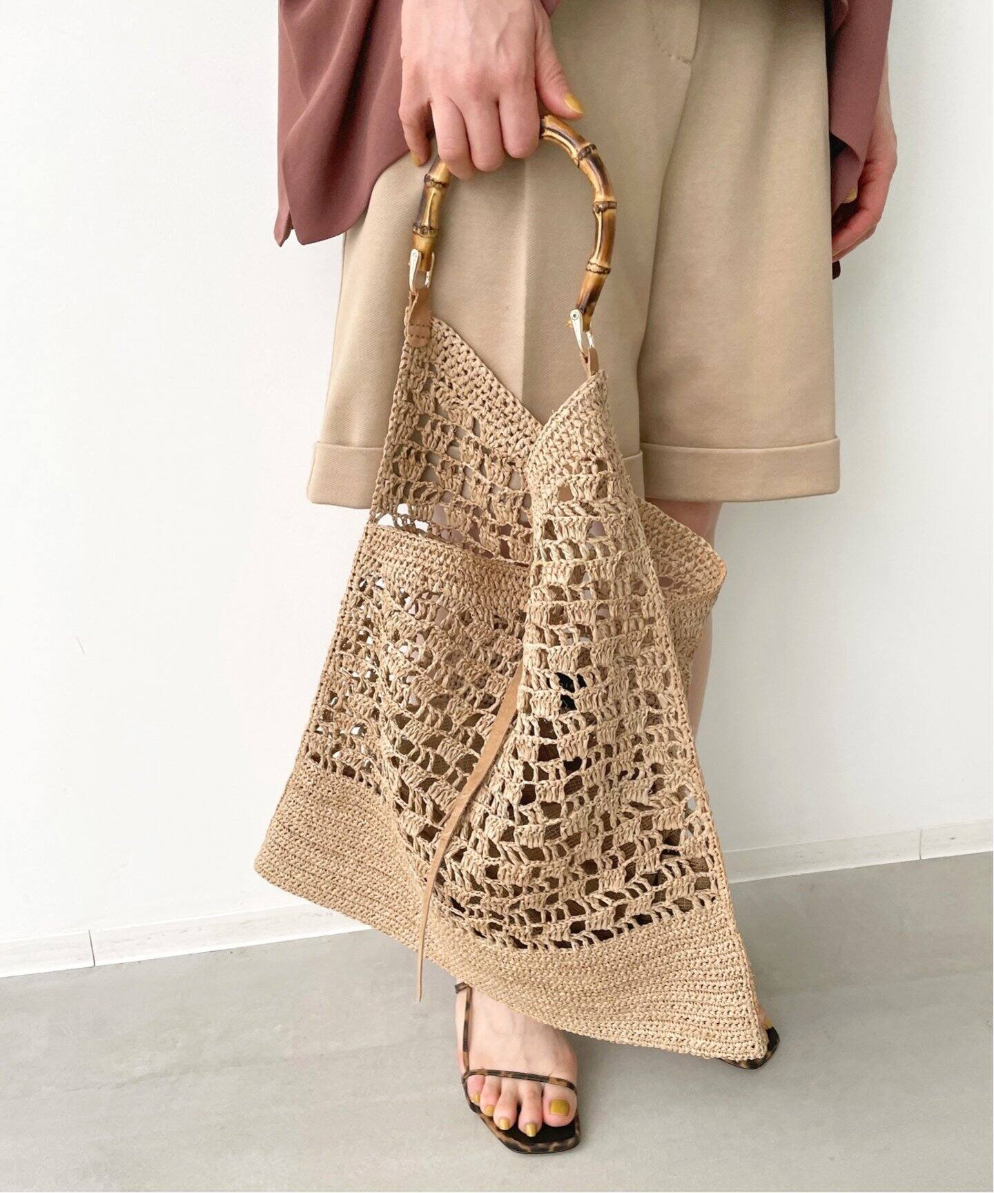 A POINT ETC/アーポワン ウテセ】Bamboo Bag（トートバッグ）｜L  