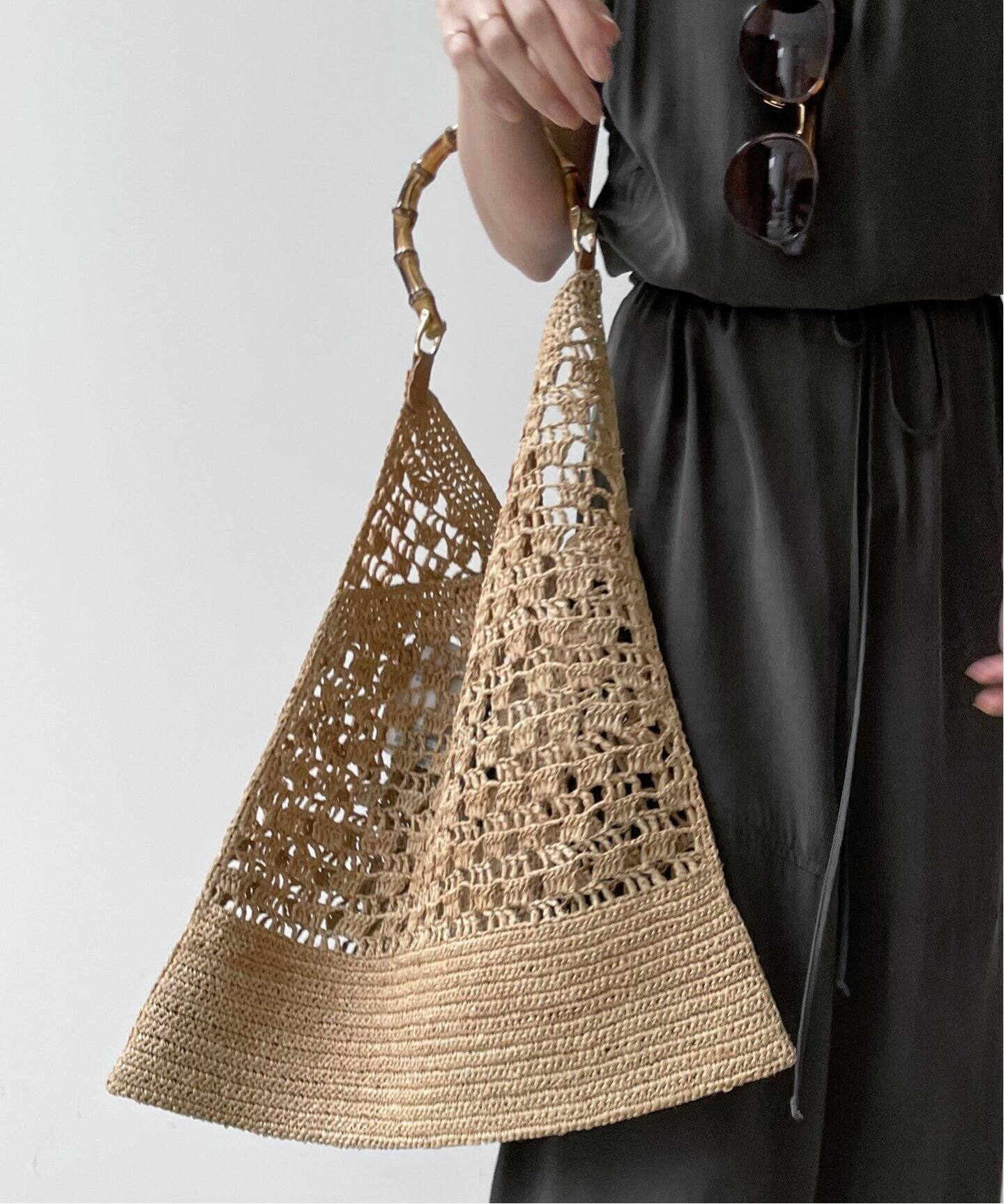 A POINT ETC/アーポワン ウテセ】Bamboo Bag（トートバッグ）｜L  