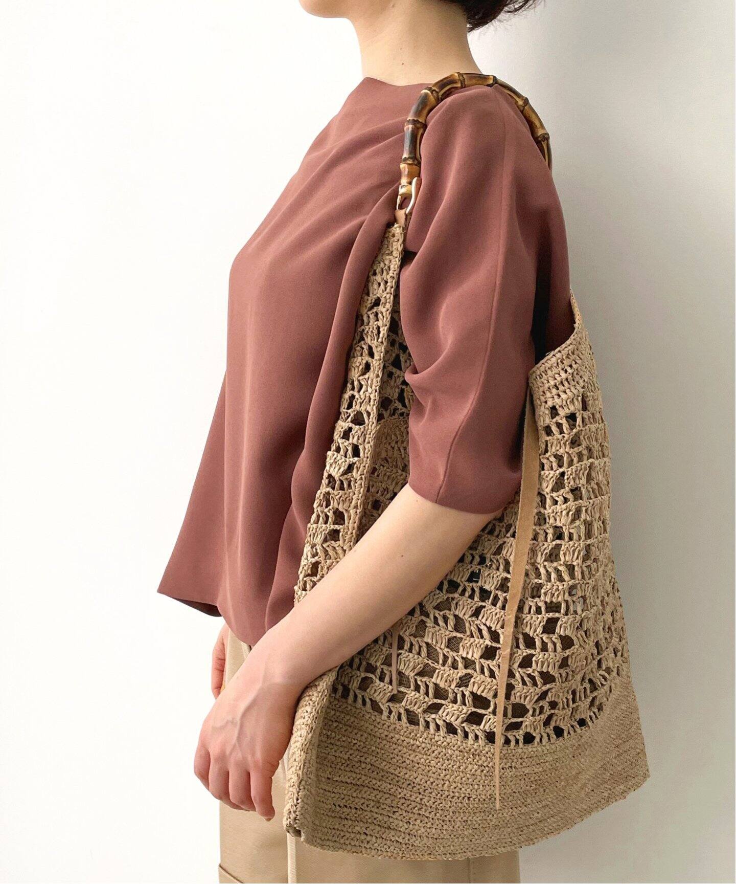 A POINT ETC/アーポワン ウテセ】Bamboo Bag（トートバッグ）｜L  