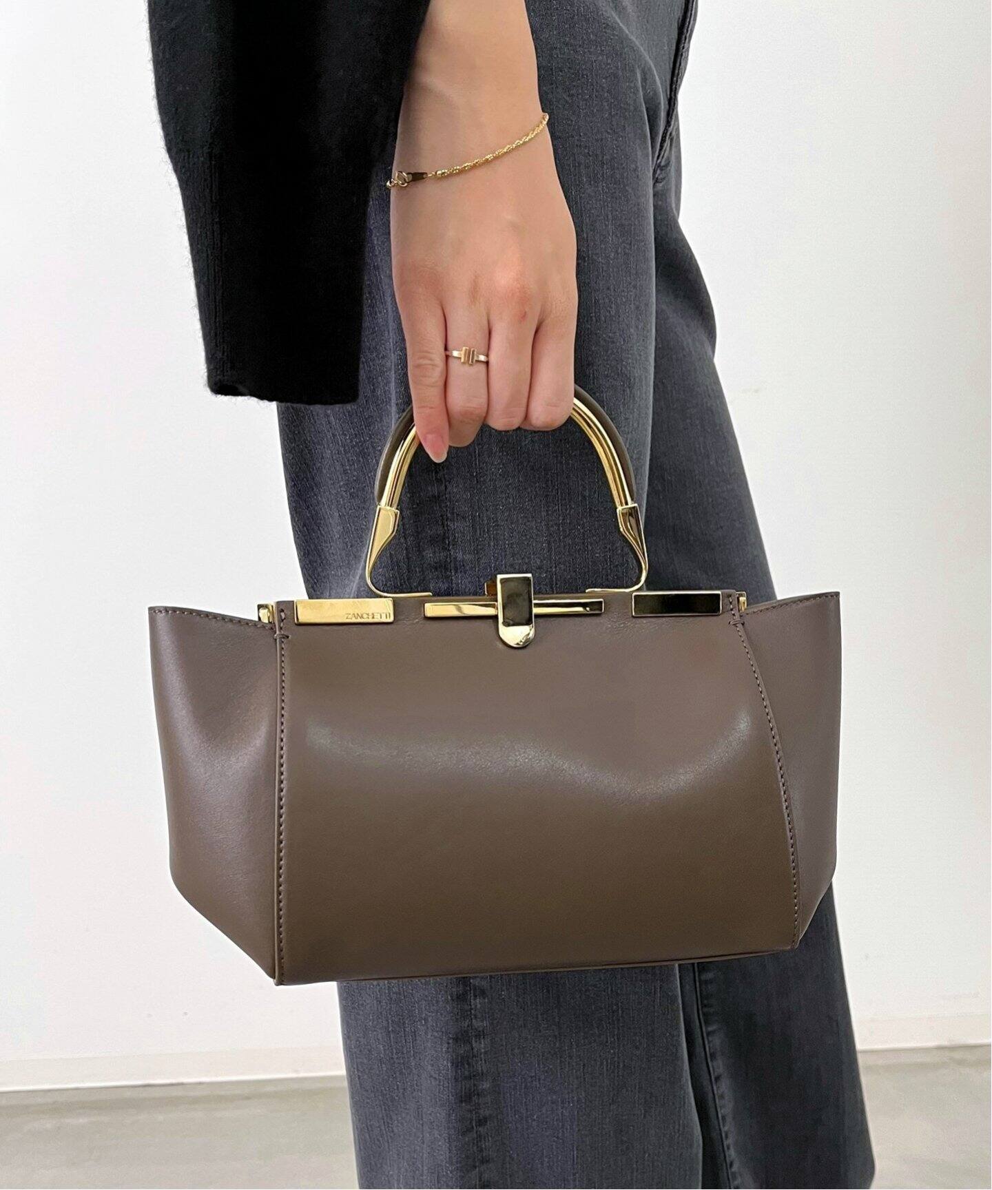 ZANCHETTI/ザンケッティ】SOFT CALF 3WAY BAG（ハンドバッグ）｜L 