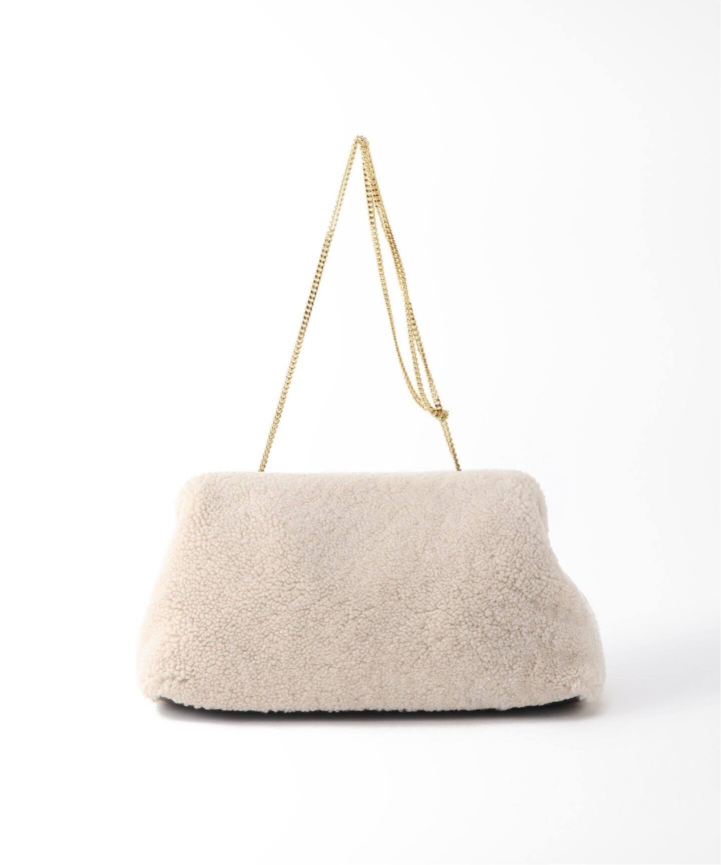 DEMELLIER LONDON】ShearlingSmooth Clutch（ショルダーバッグ）｜L  