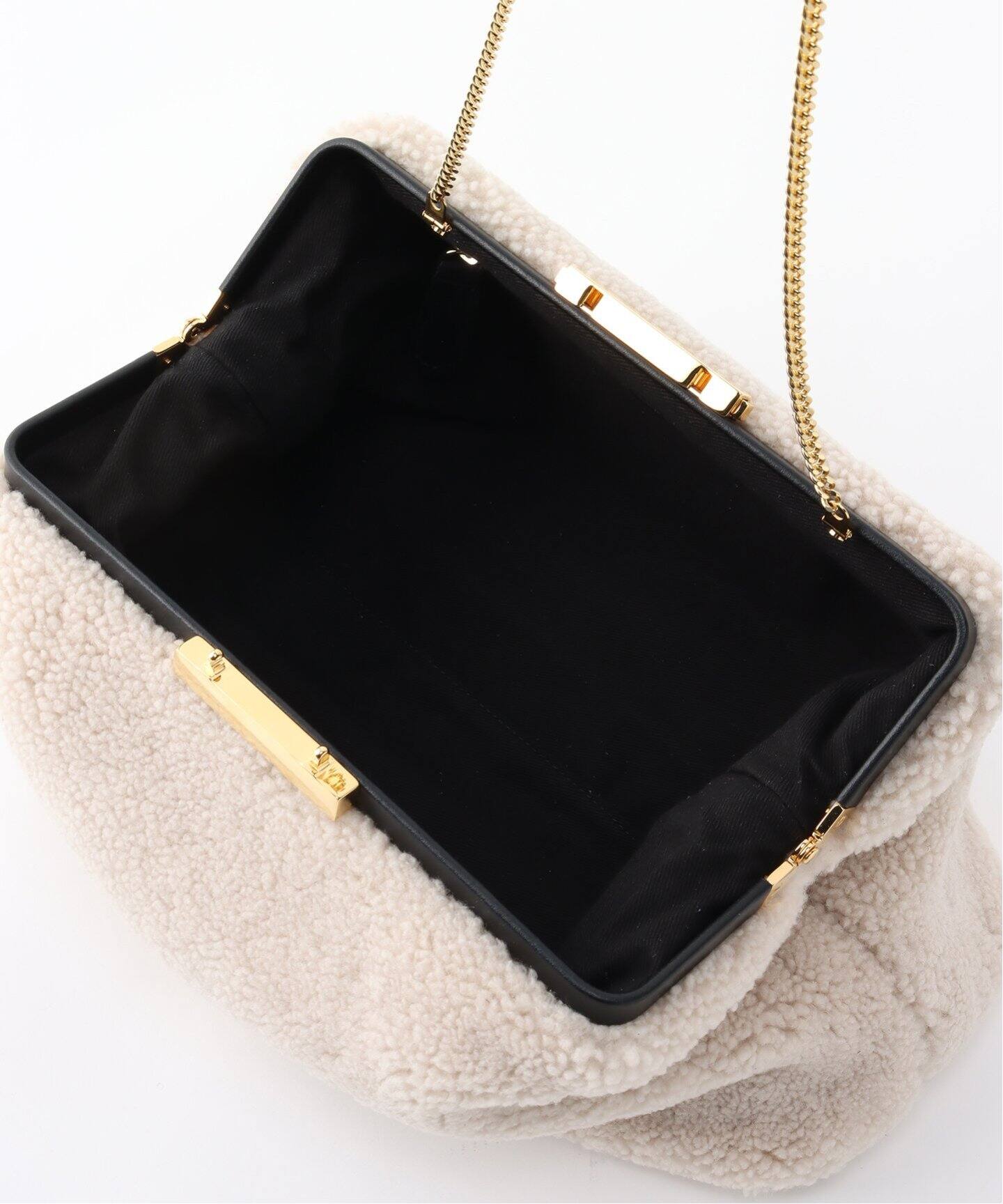 DEMELLIER LONDON】ShearlingSmooth Clutch（ショルダーバッグ）｜L  