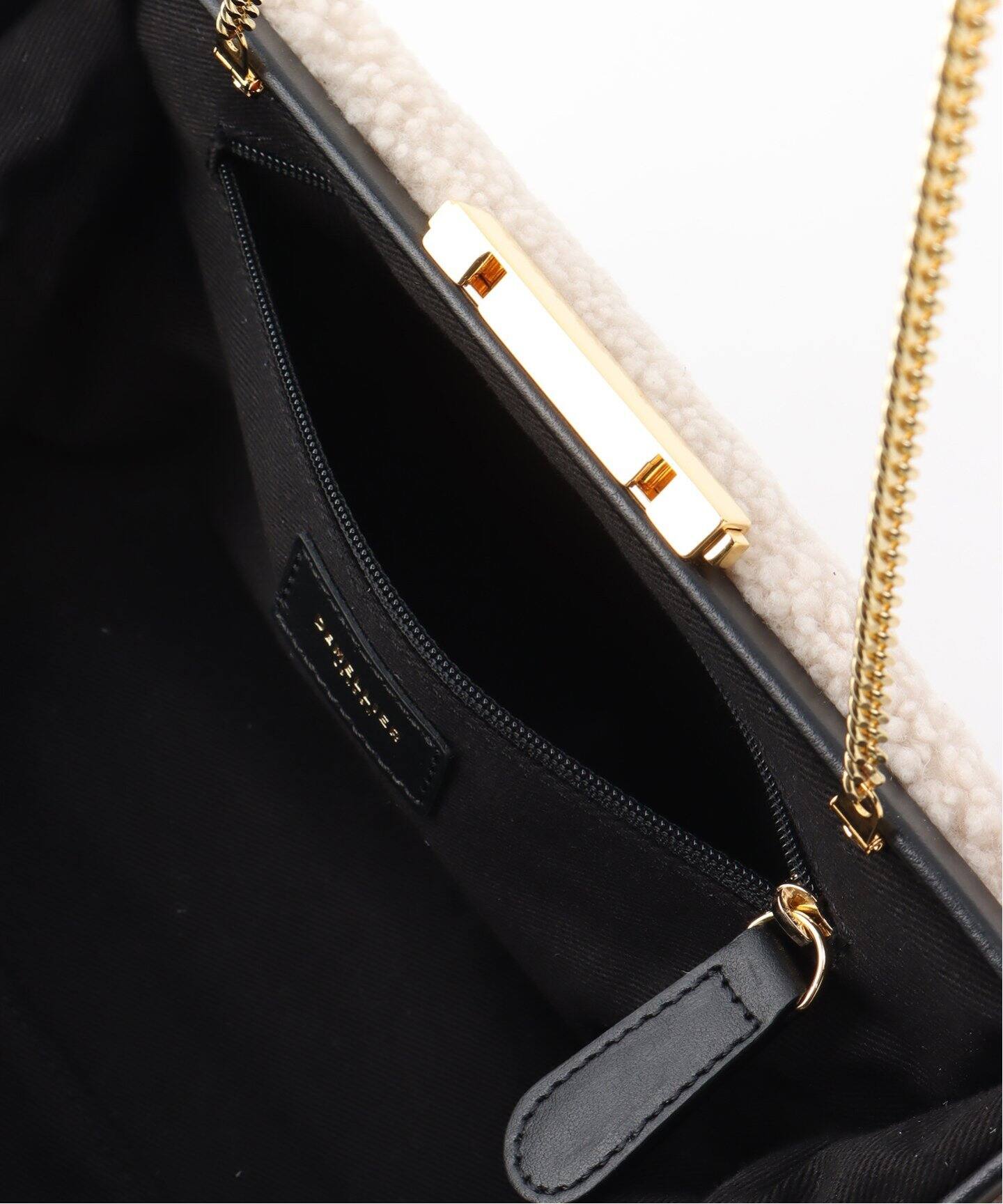 DEMELLIER LONDON】ShearlingSmooth Clutch（ショルダーバッグ）｜L  