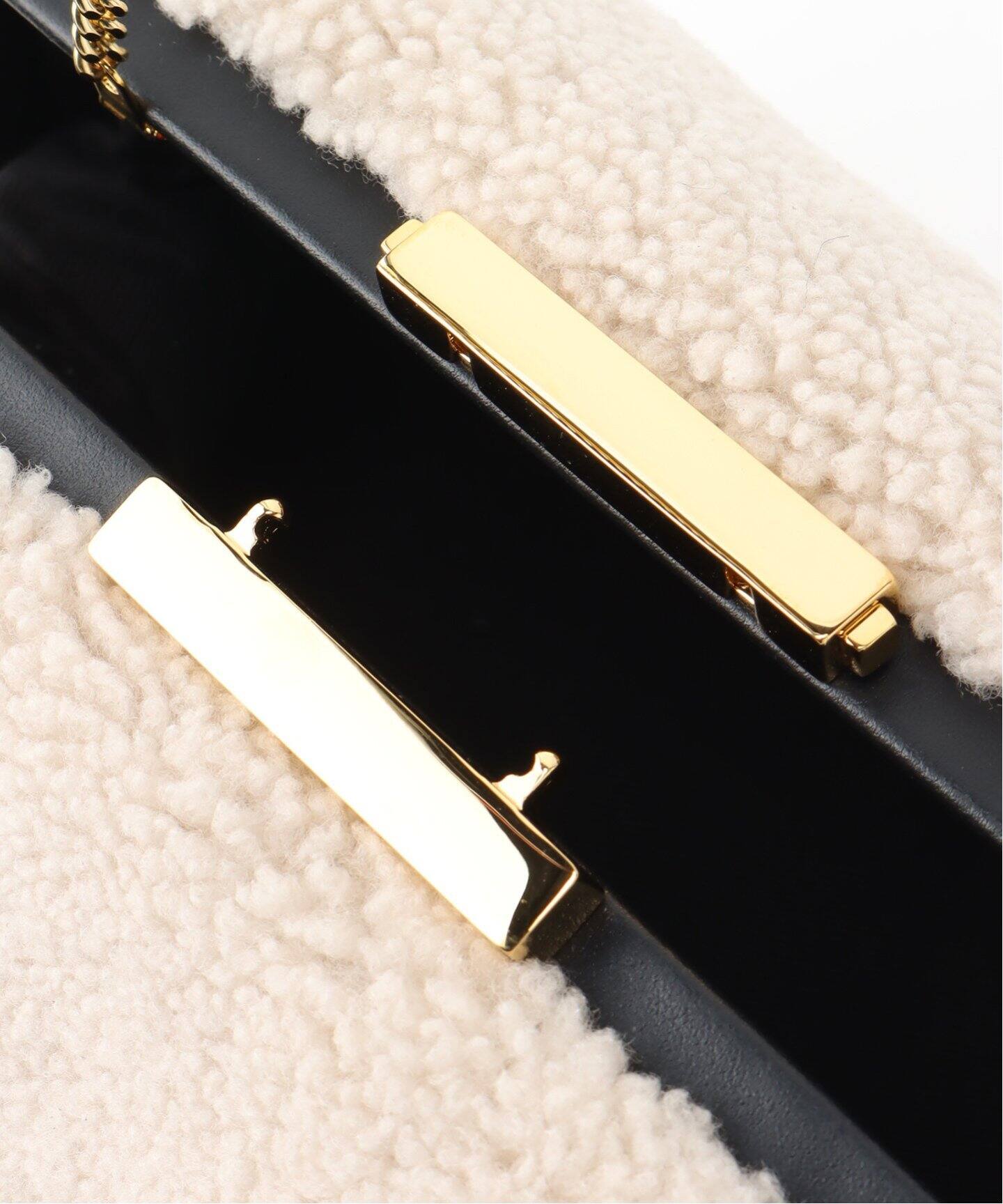 DEMELLIER LONDON】ShearlingSmooth Clutch（ショルダーバッグ）｜L  