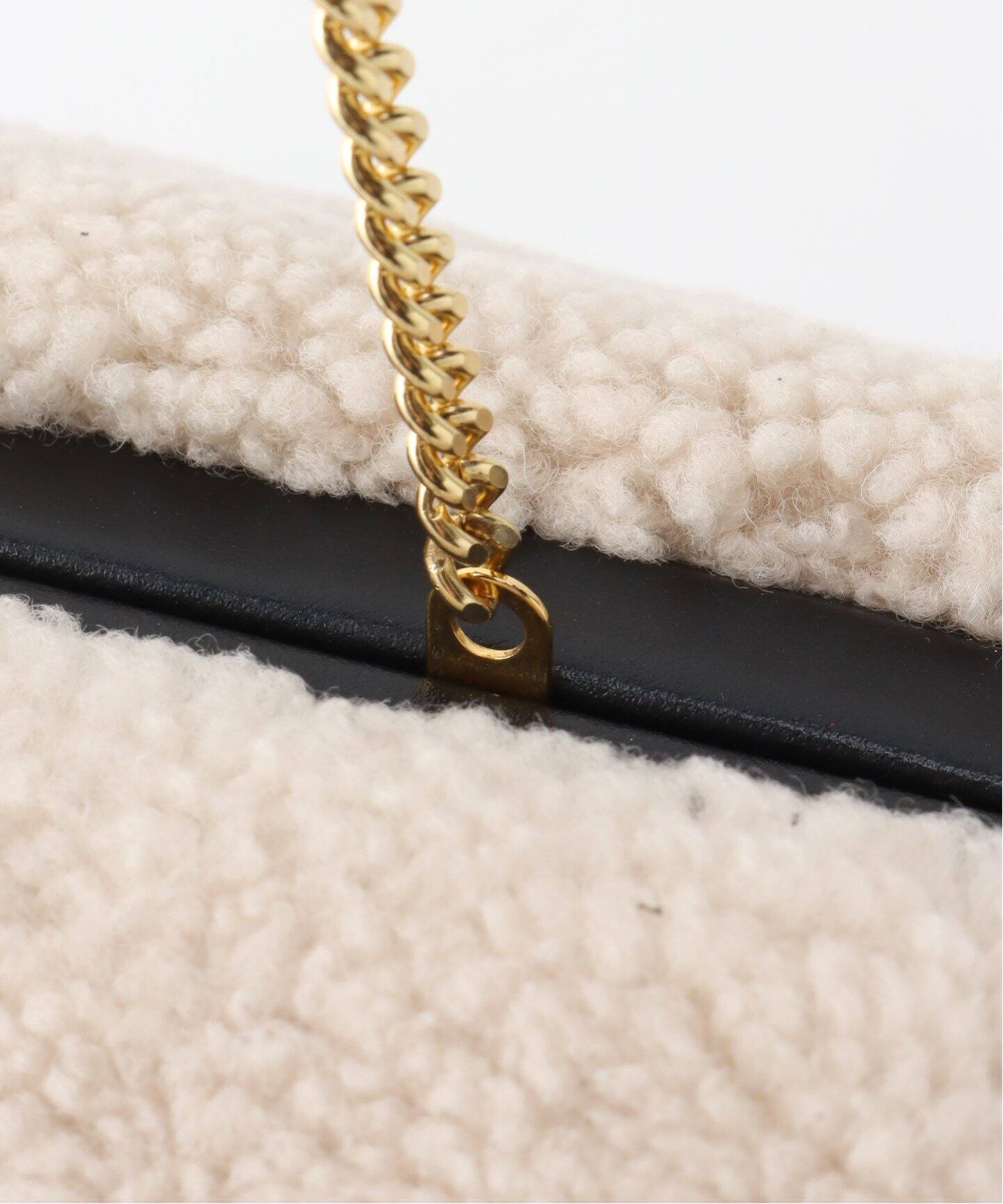 DEMELLIER LONDON】ShearlingSmooth Clutch（ショルダーバッグ）｜L  