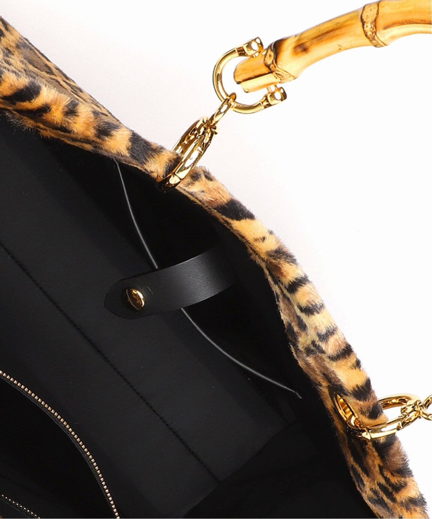 LAppartement Leopard Bamboo Bag（ハンドバッグ）｜L