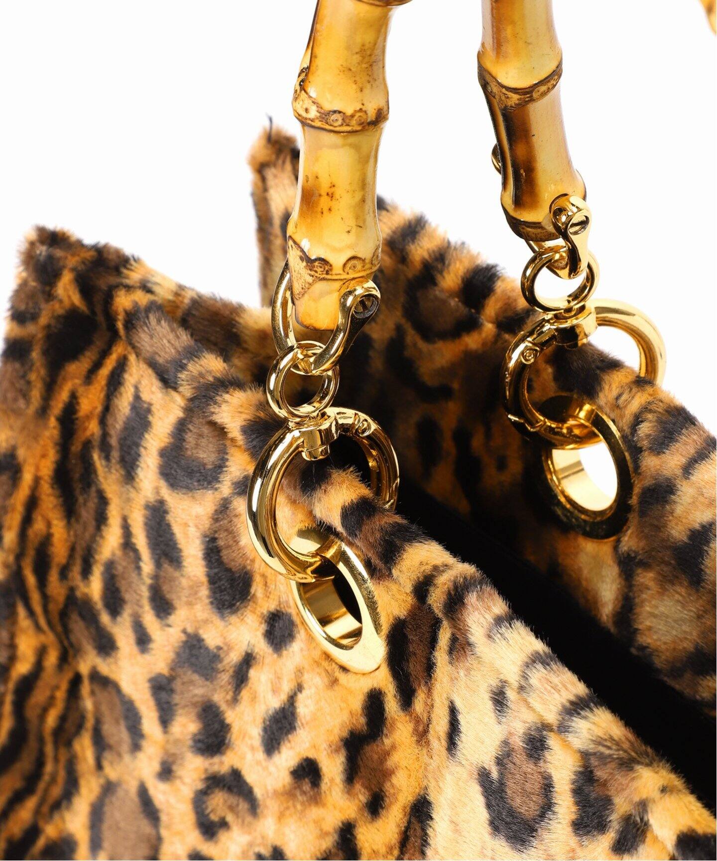 LAppartement Leopard Bamboo Bag（ハンドバッグ）｜L