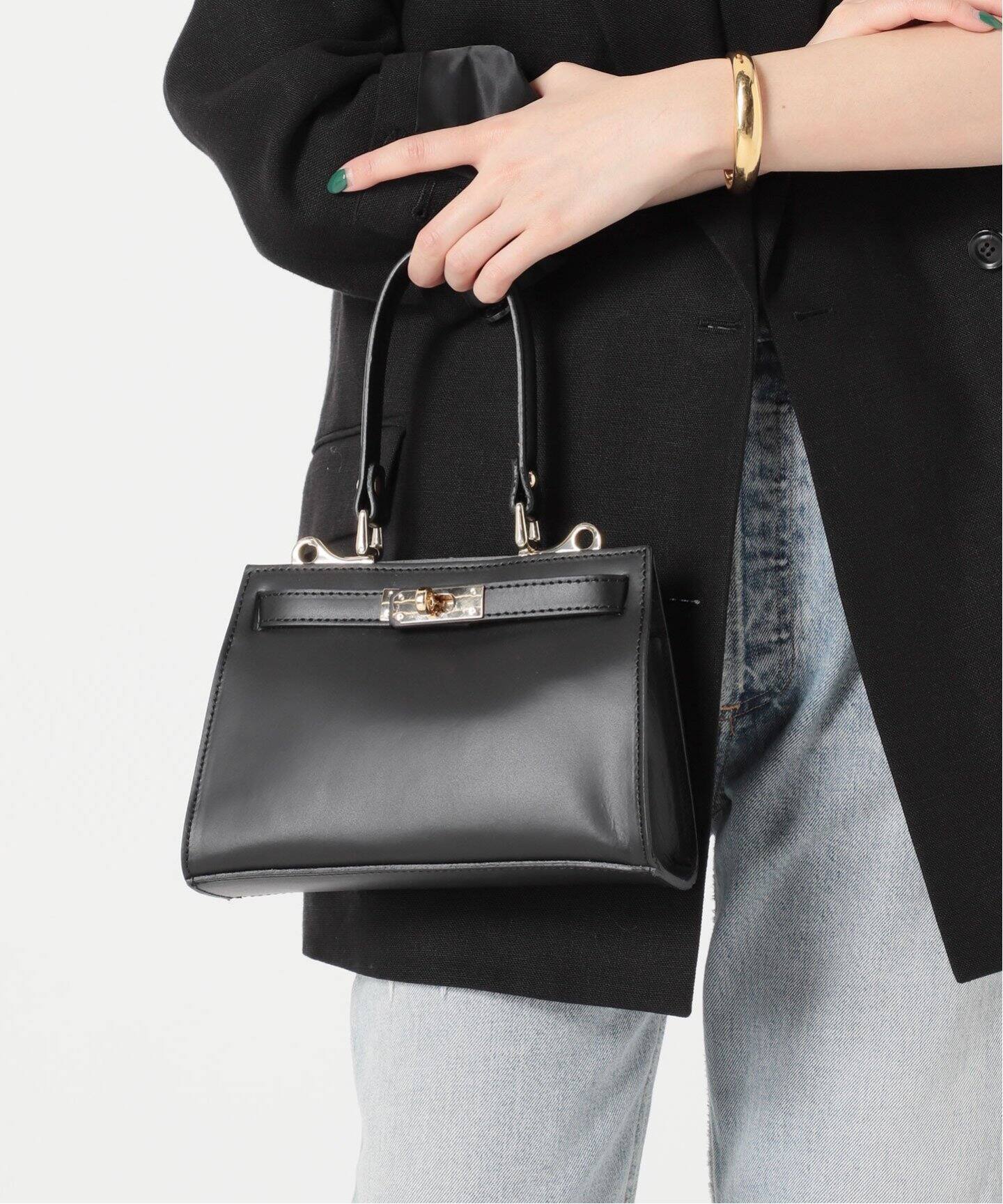 AP 赤かっ STUDIO AULENTTI オーレンティミニボストンバッグ ブラック 