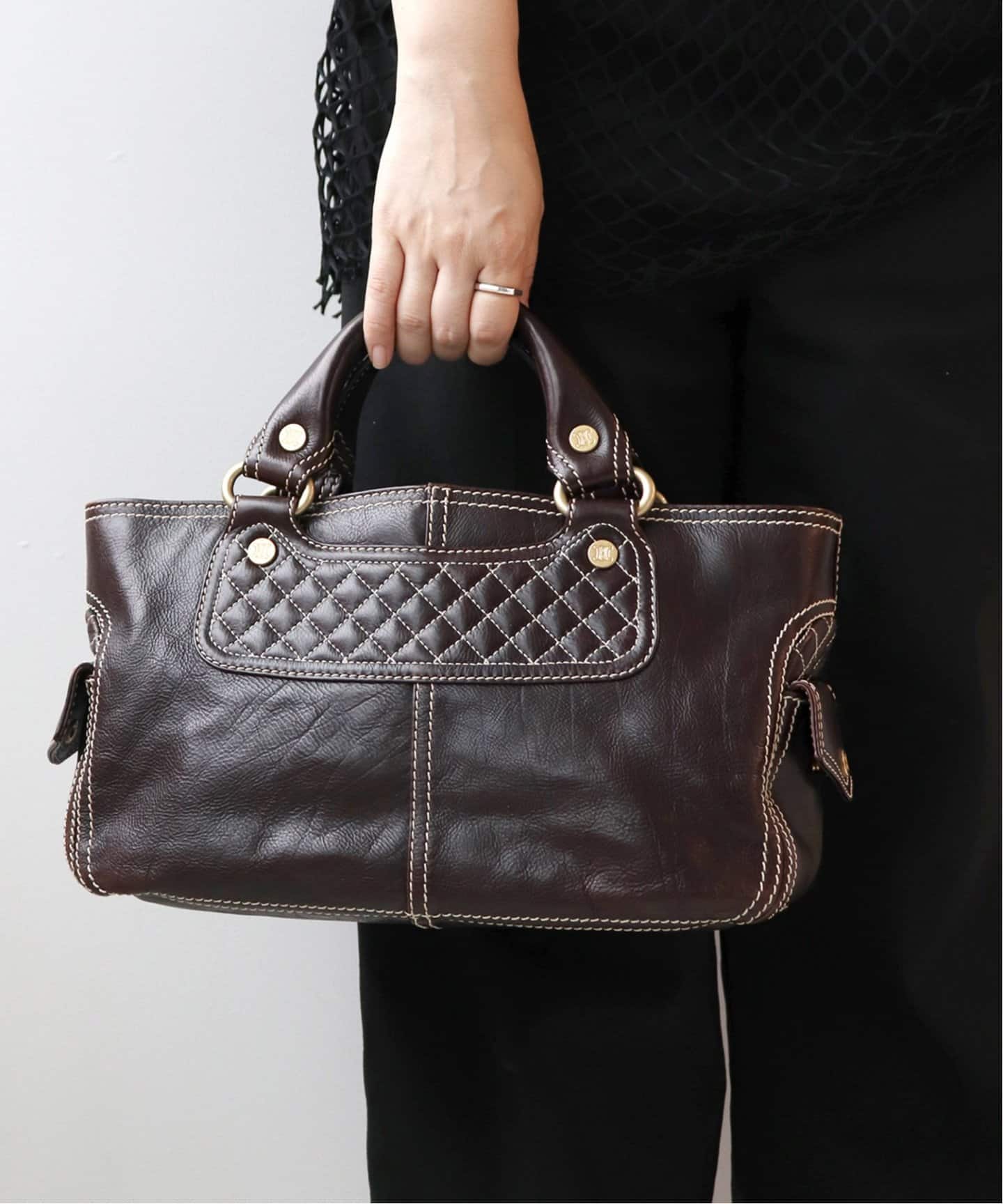 極美品✨CELINE セリーヌ ブギーバッグ トリオンフ レザー ブラック