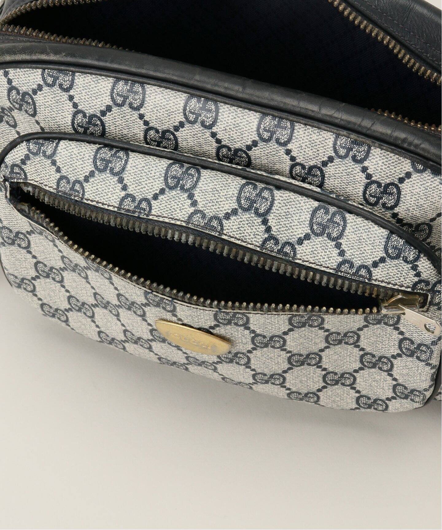 GUCCI / グッチ】GGパターン ネイビーショルダーバッグ（ショルダー 